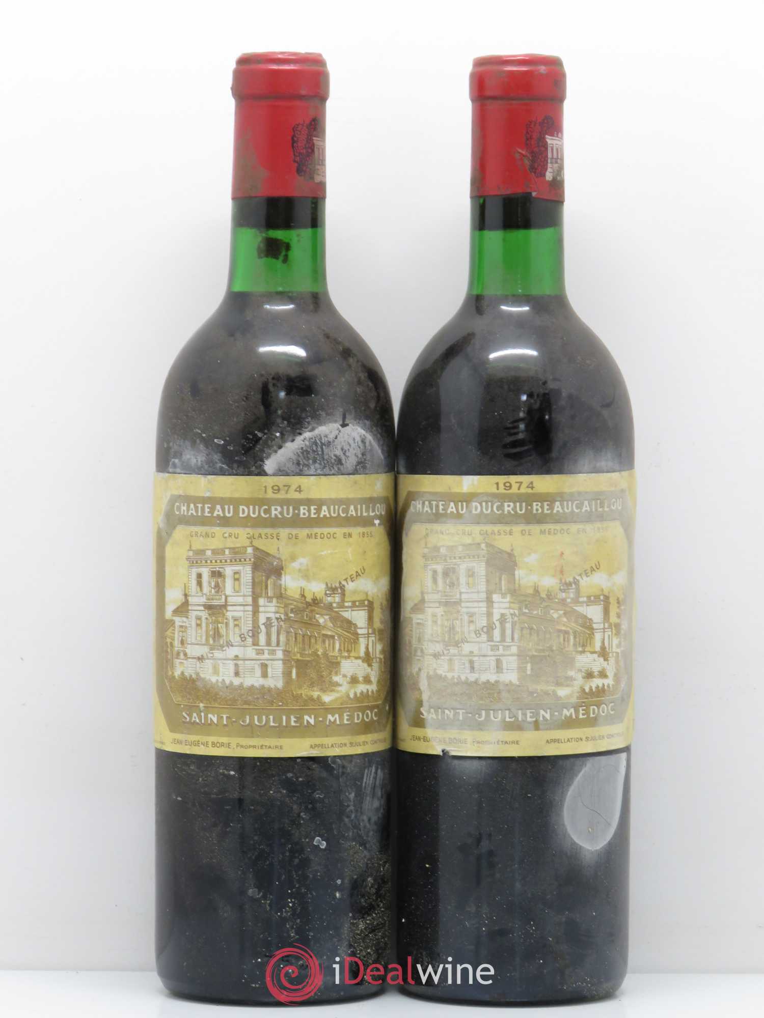 Château Ducru Beaucaillou 2ème Grand Cru Classé 1974 - Lot de 2 bouteilles - 0