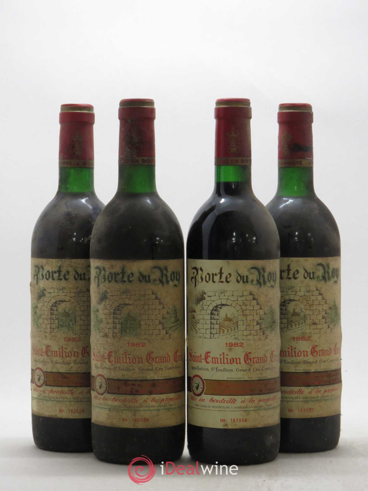 Saint-Émilion Grand Cru Château Porte du Roi 1982 - Posten von 4 Flaschen - 0