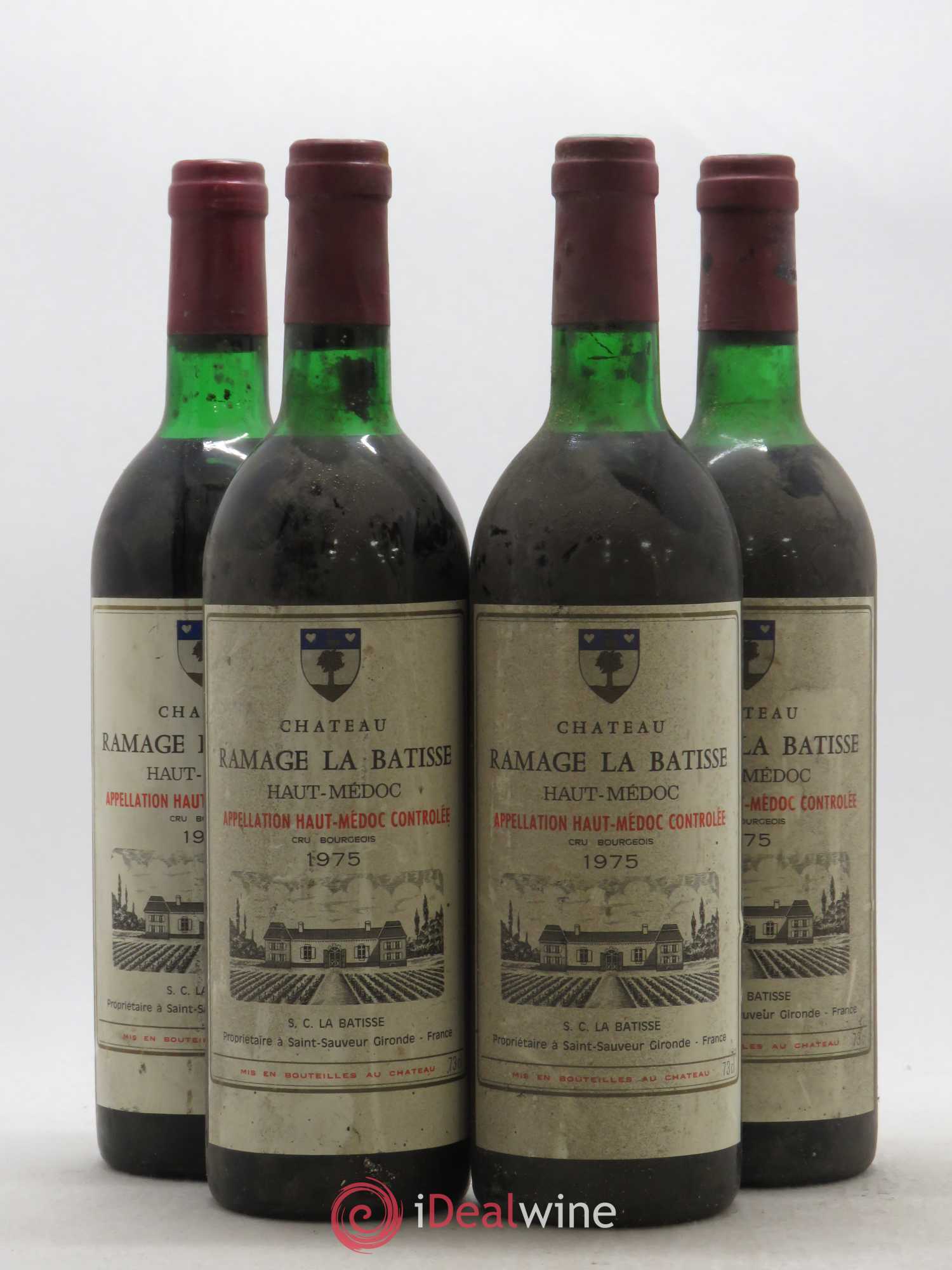 Château Ramage la Bâtisse Cru Bourgeois 1975 - Lot de 4 bouteilles - 0