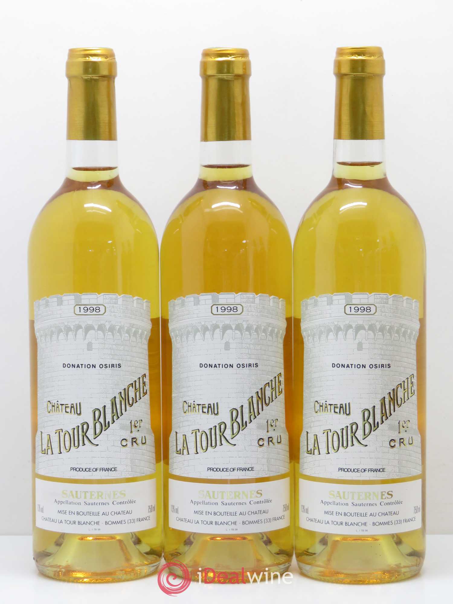 Château la Tour Blanche 1er Grand Cru Classé (senza prezzo di riserva) 1998 - Lotto di 5 bottiglie - 1