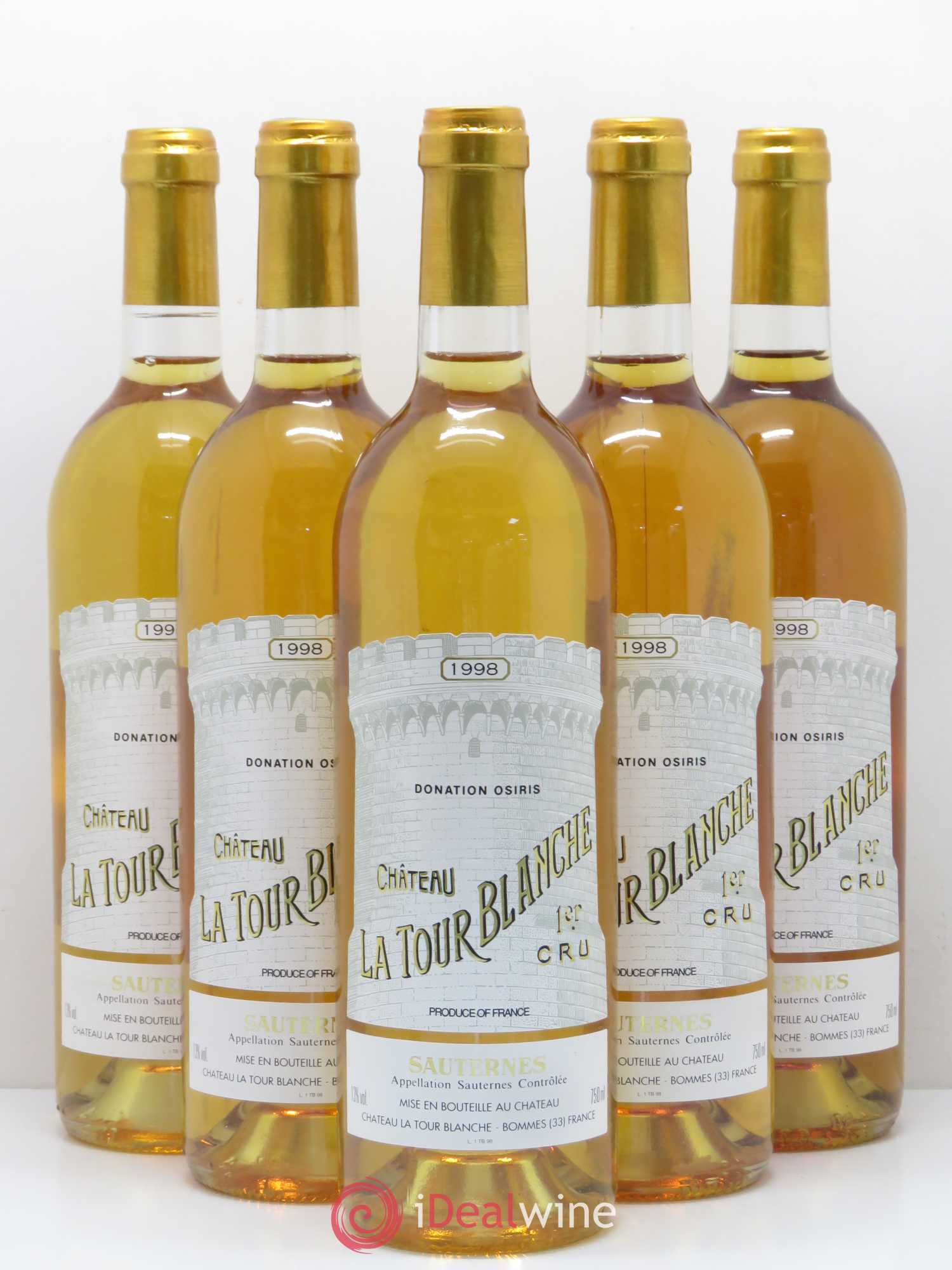 Château la Tour Blanche 1er Grand Cru Classé (senza prezzo di riserva) 1998 - Lotto di 5 bottiglie - 0