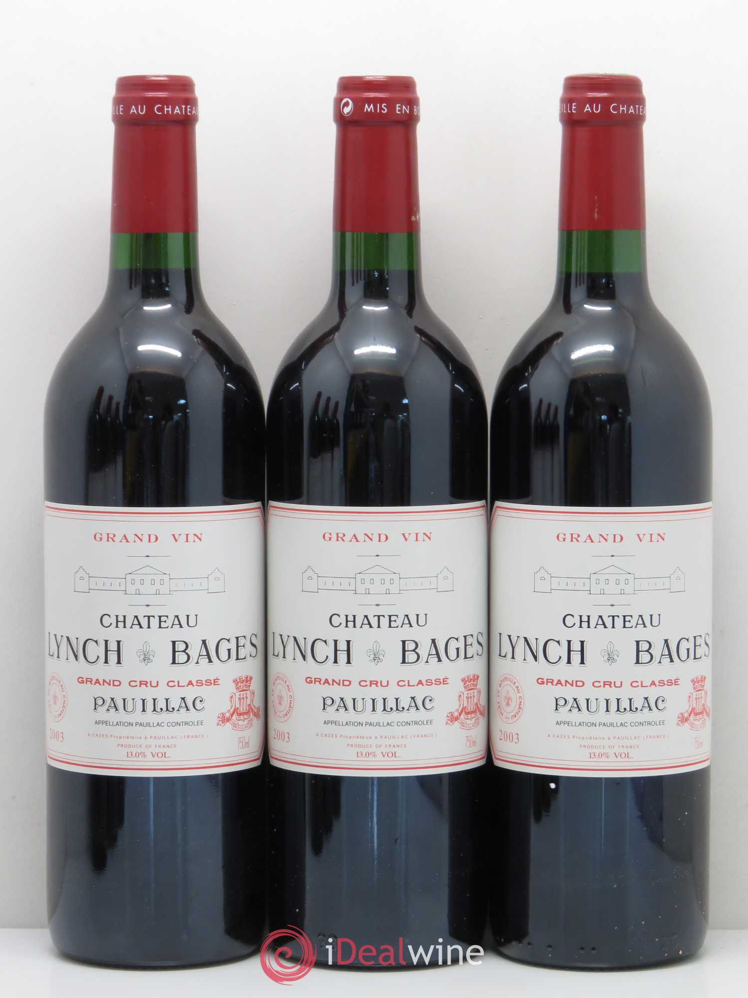 Château Lynch Bages 5ème Grand Cru Classé 2003 - Lot de 6 bouteilles - 1