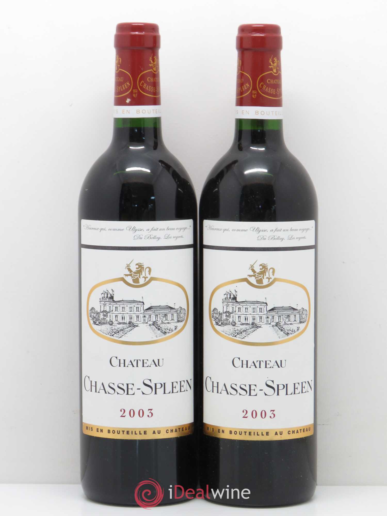 Château Chasse Spleen 2003 - Lot de 2 bouteilles - 0
