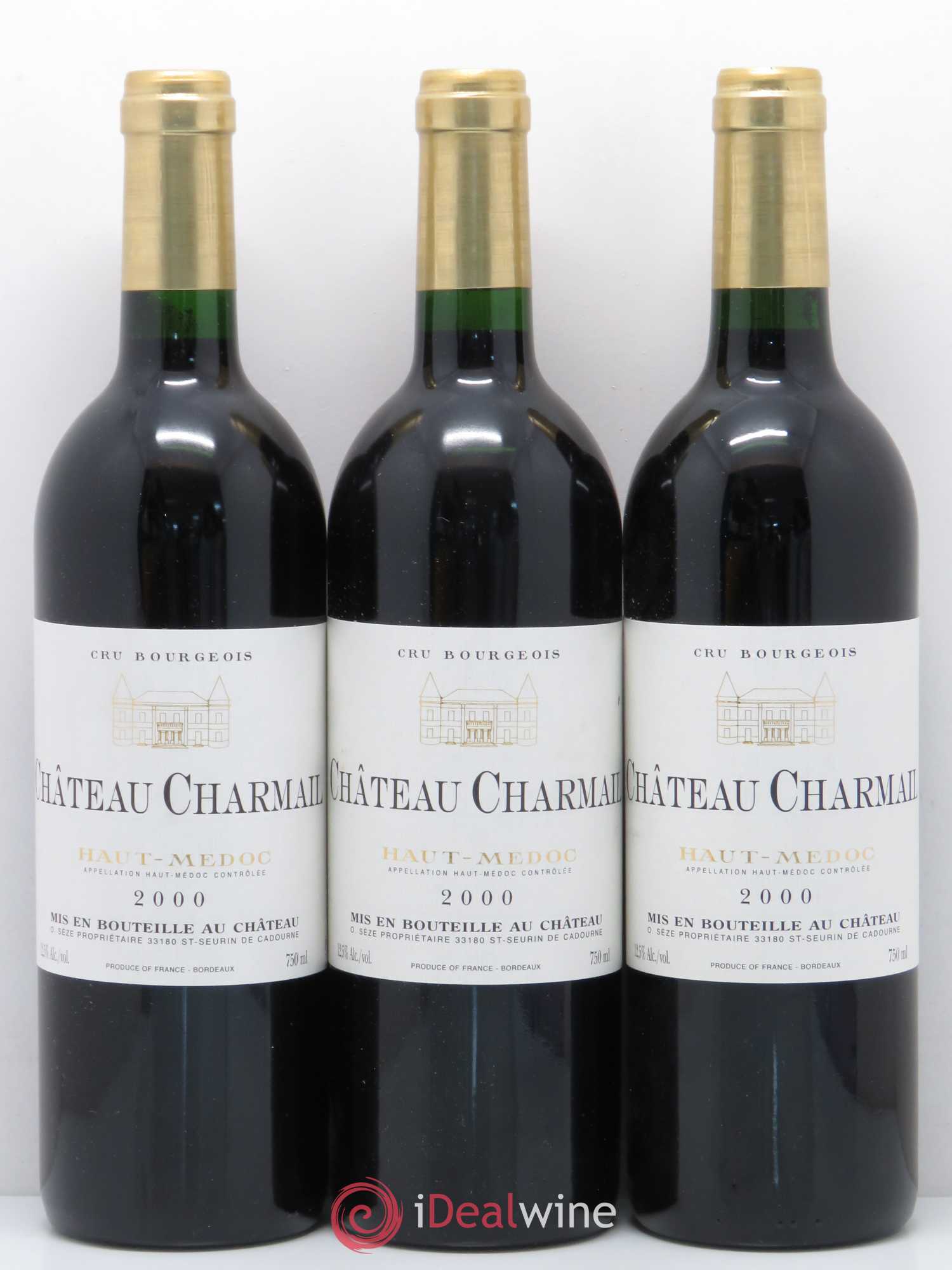 Château Charmail Cru Bourgeois (sans prix de réserve) 2000 - Lot de 3 bouteilles - 0