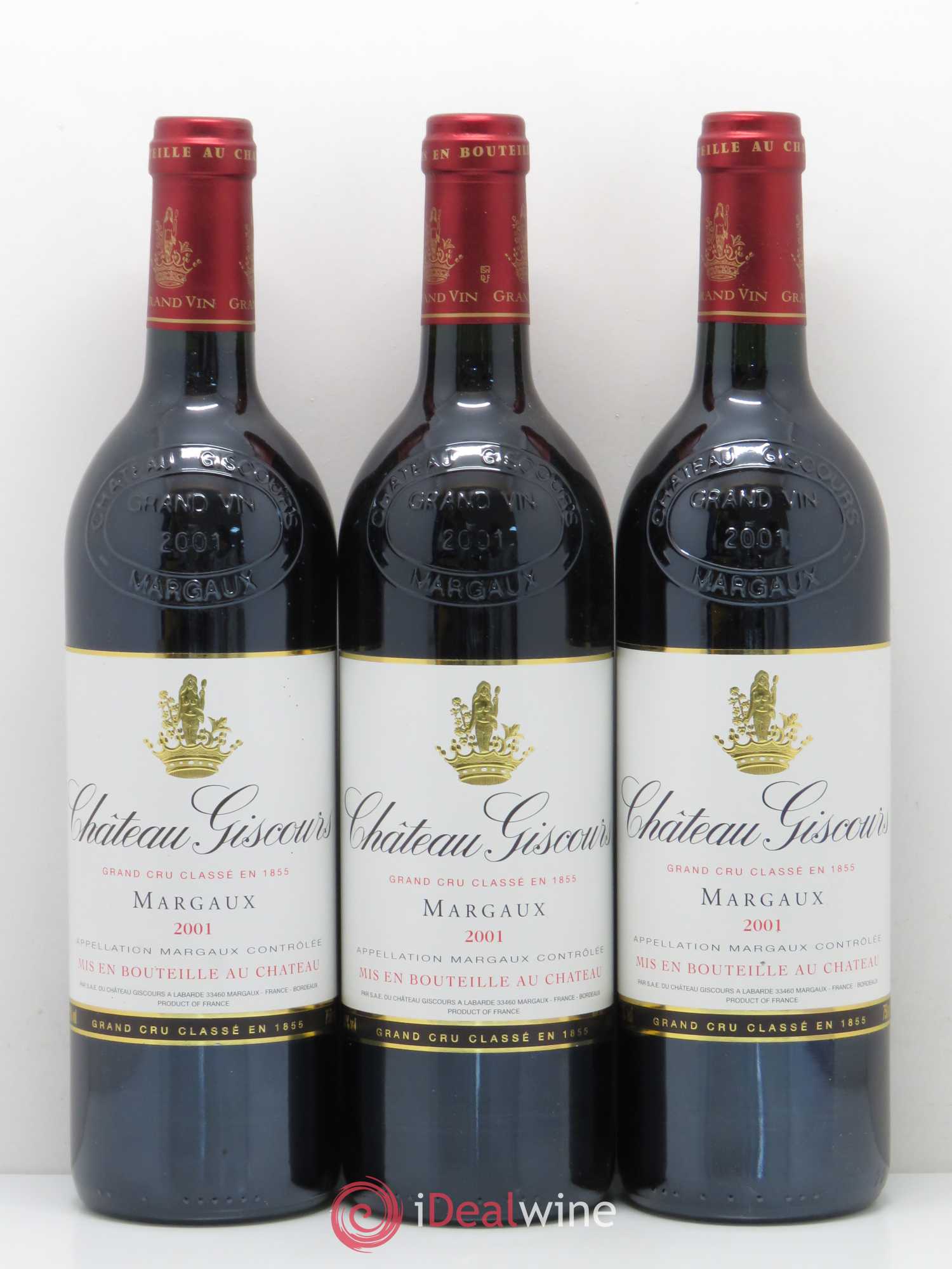 Château Giscours 3ème Grand Cru Classé 2001 - Lot de 3 bouteilles - 0