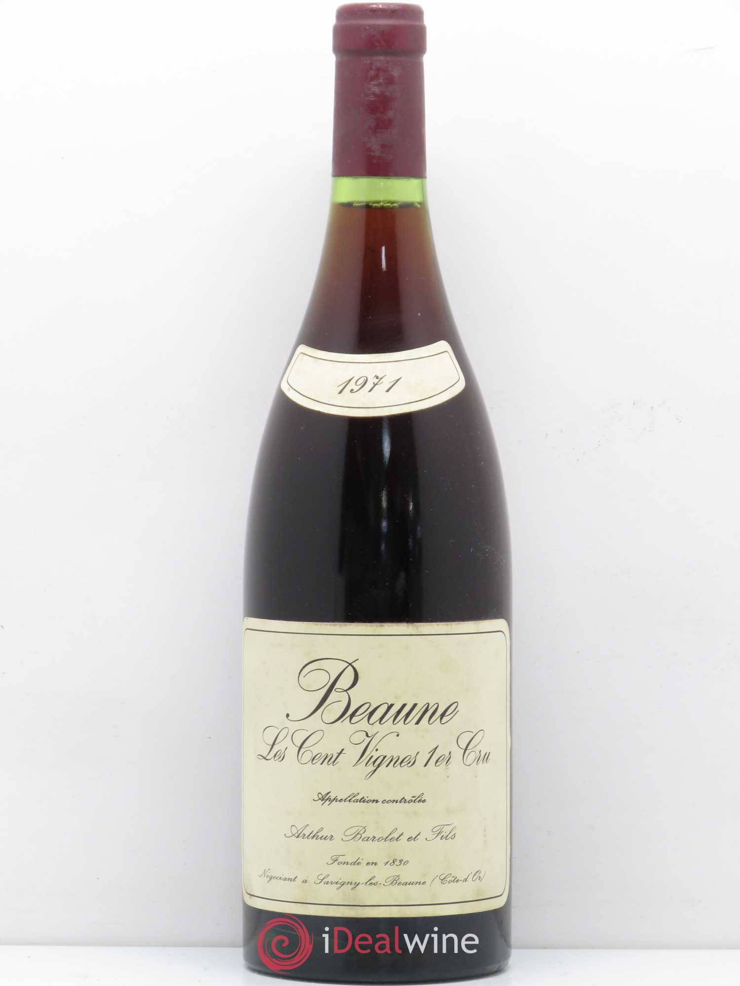 Beaune 1er Cru Les Cents Vignes Arthur Barolet 1971 - Posten von 1 Flasche - 0