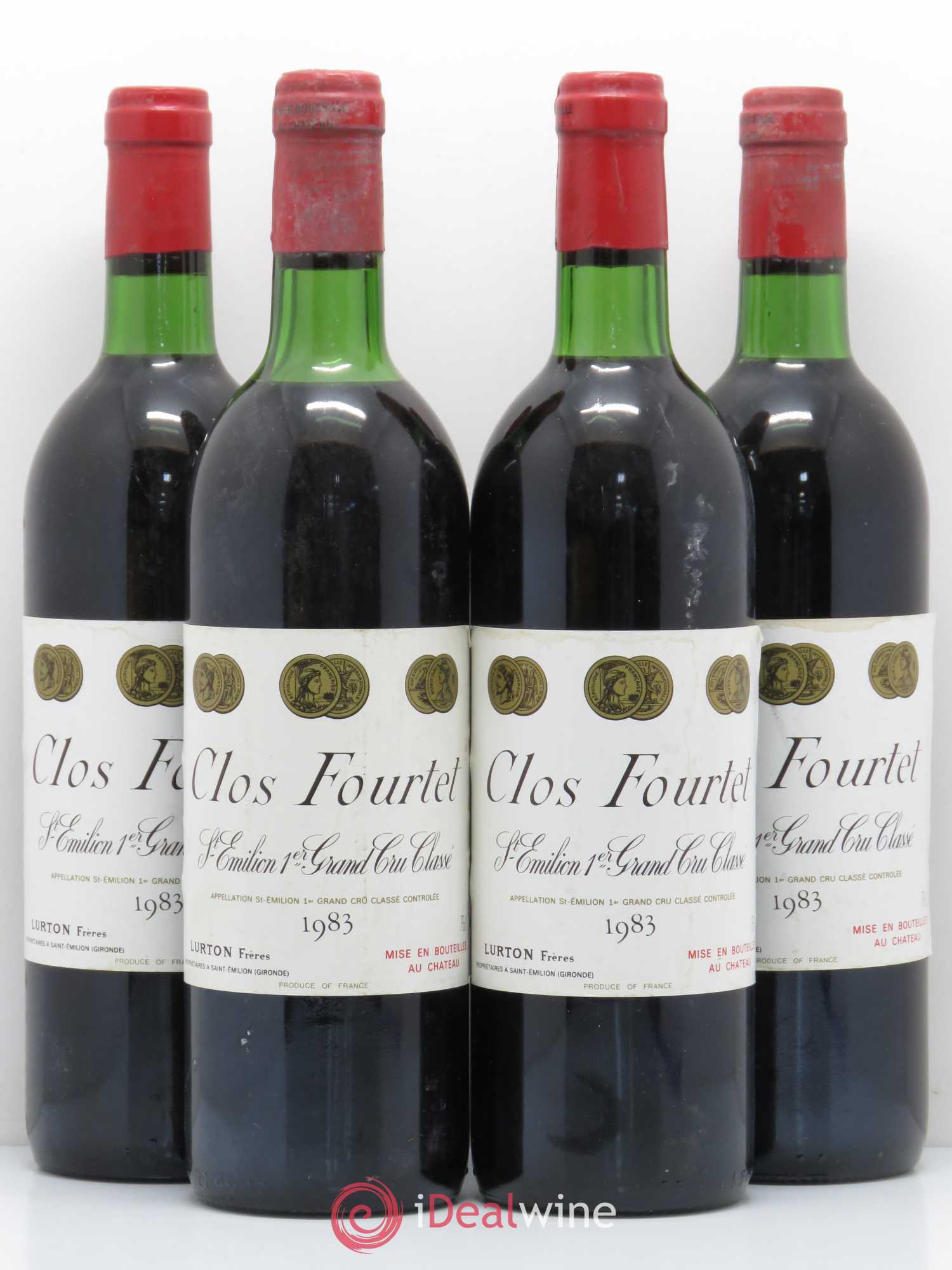 Clos Fourtet 1er Grand Cru Classé B 1983 - Lot de 4 bouteilles - 0