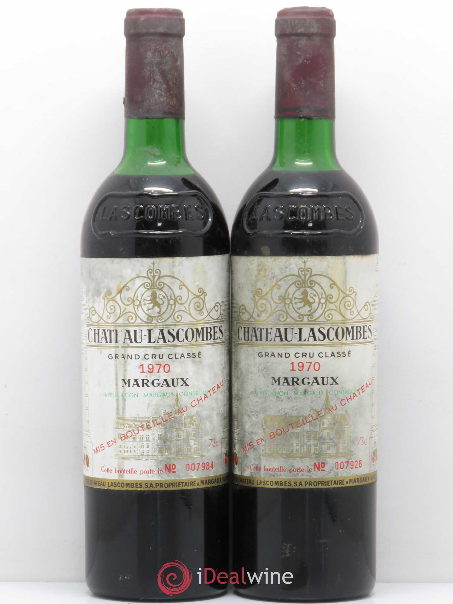Château Lascombes 2ème Grand Cru Classé 1970 - Lot de 2 bouteilles - 0