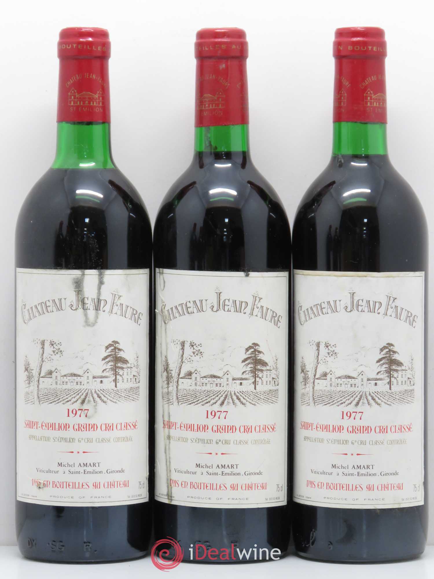 Château Jean Faure Grand Cru Classé 1977 - Lot de 6 bouteilles - 1