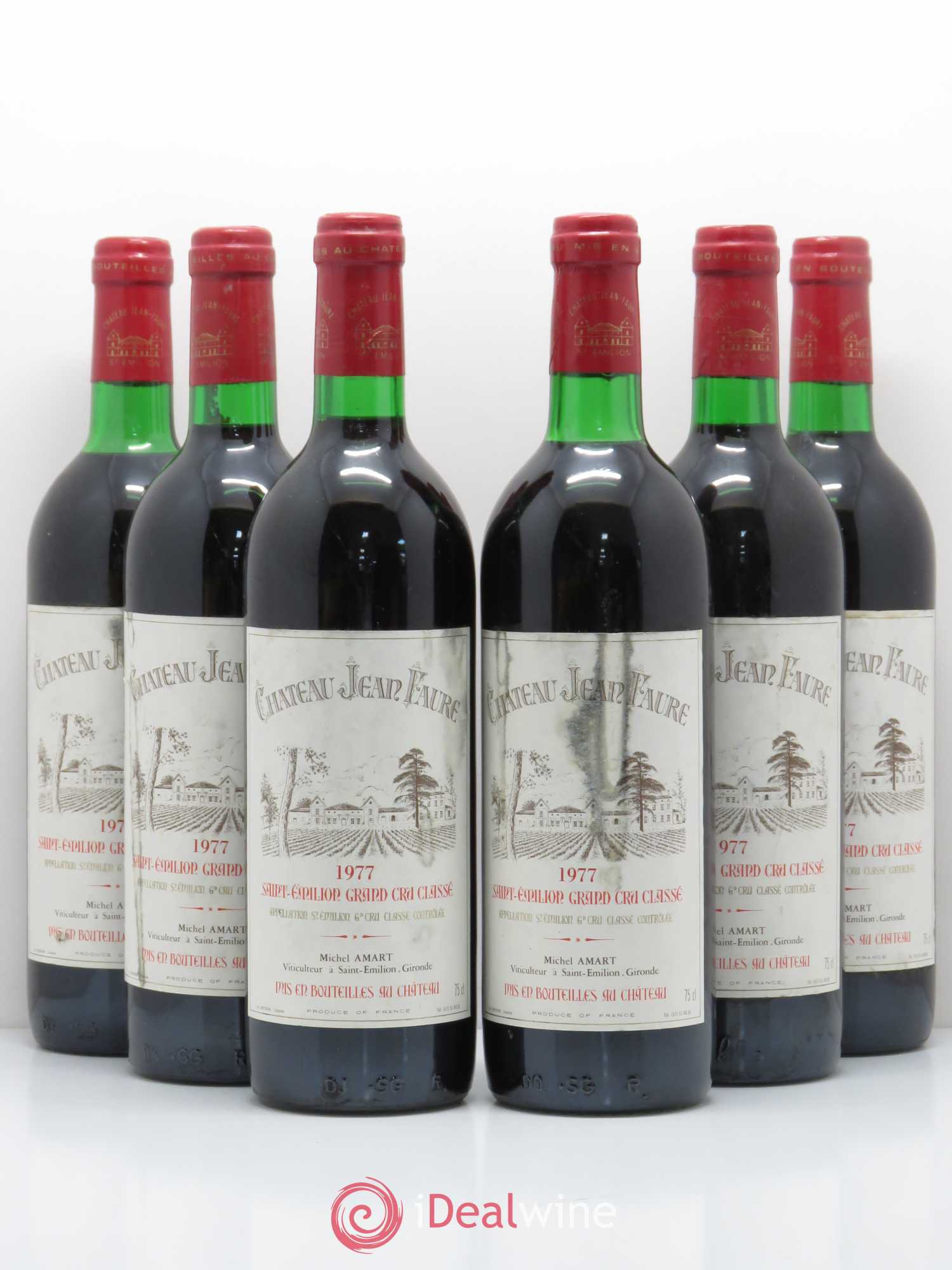 Château Jean Faure Grand Cru Classé 1977 - Lot de 6 bouteilles - 0