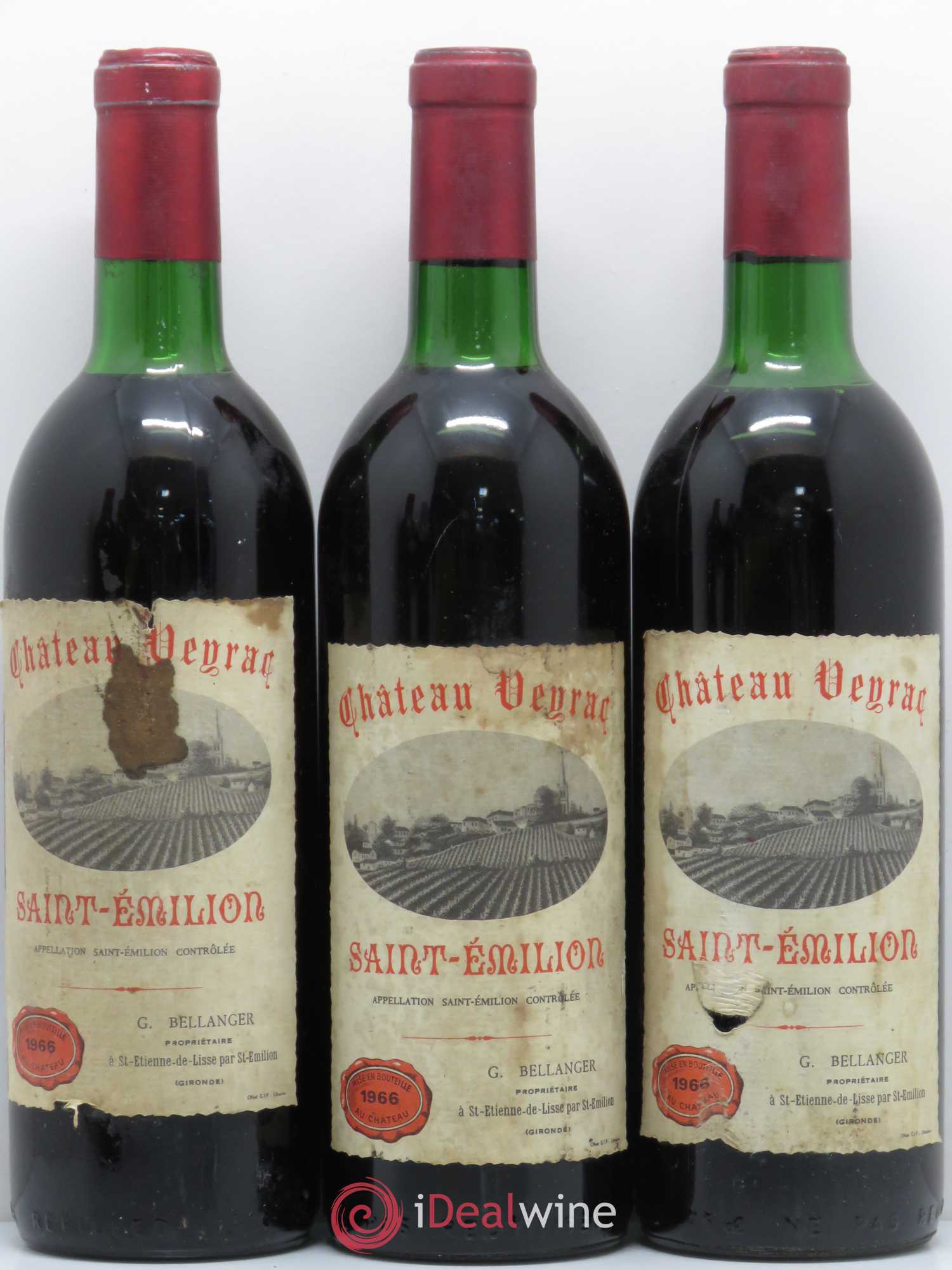 Saint-Émilion Château Veyrac 1966 - Posten von 6 Flaschen - 1