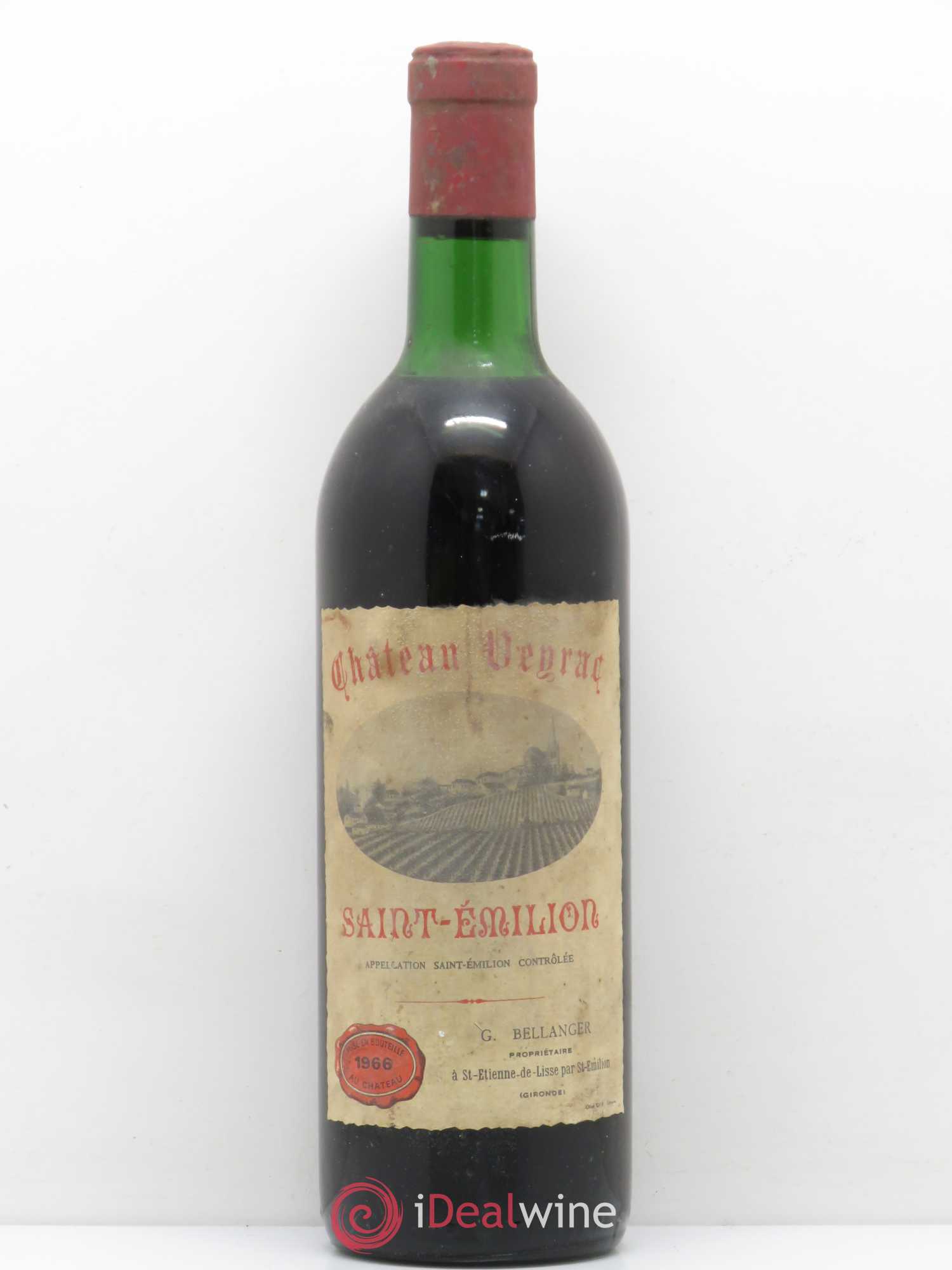 Saint-Émilion Château Veyrac 1966 - Posten von 1 Flasche - 0