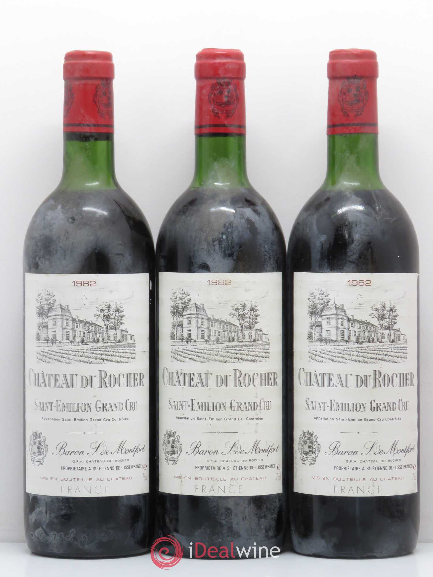 Saint-Émilion Château du Rocher 1982 - Lot of 6 bottles - 1
