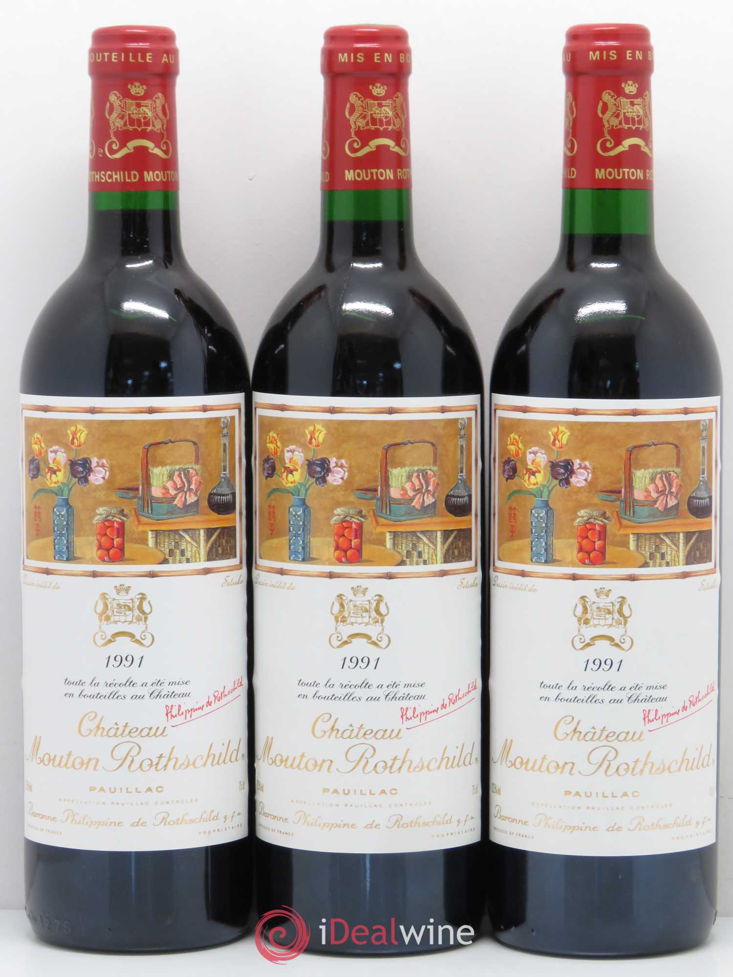 Château Mouton Rothschild 1er Grand Cru Classé 1991 - Lot de 12 bouteilles - 3