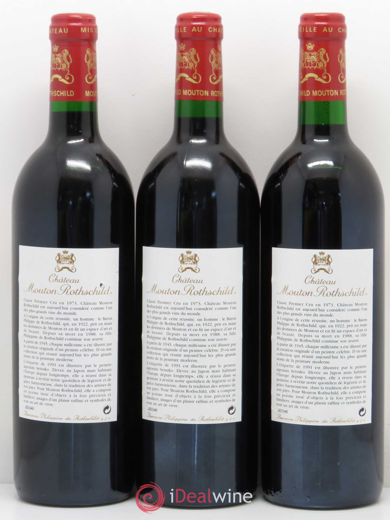 Château Mouton Rothschild 1er Grand Cru Classé 1991 - Lot de 12 bouteilles - 4