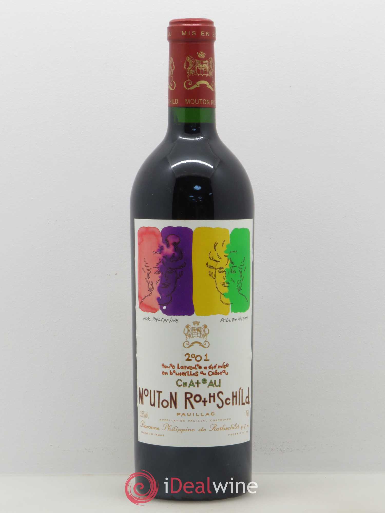 Château Mouton Rothschild 1er Grand Cru Classé 2001 - Lot de 1 bouteille - 0