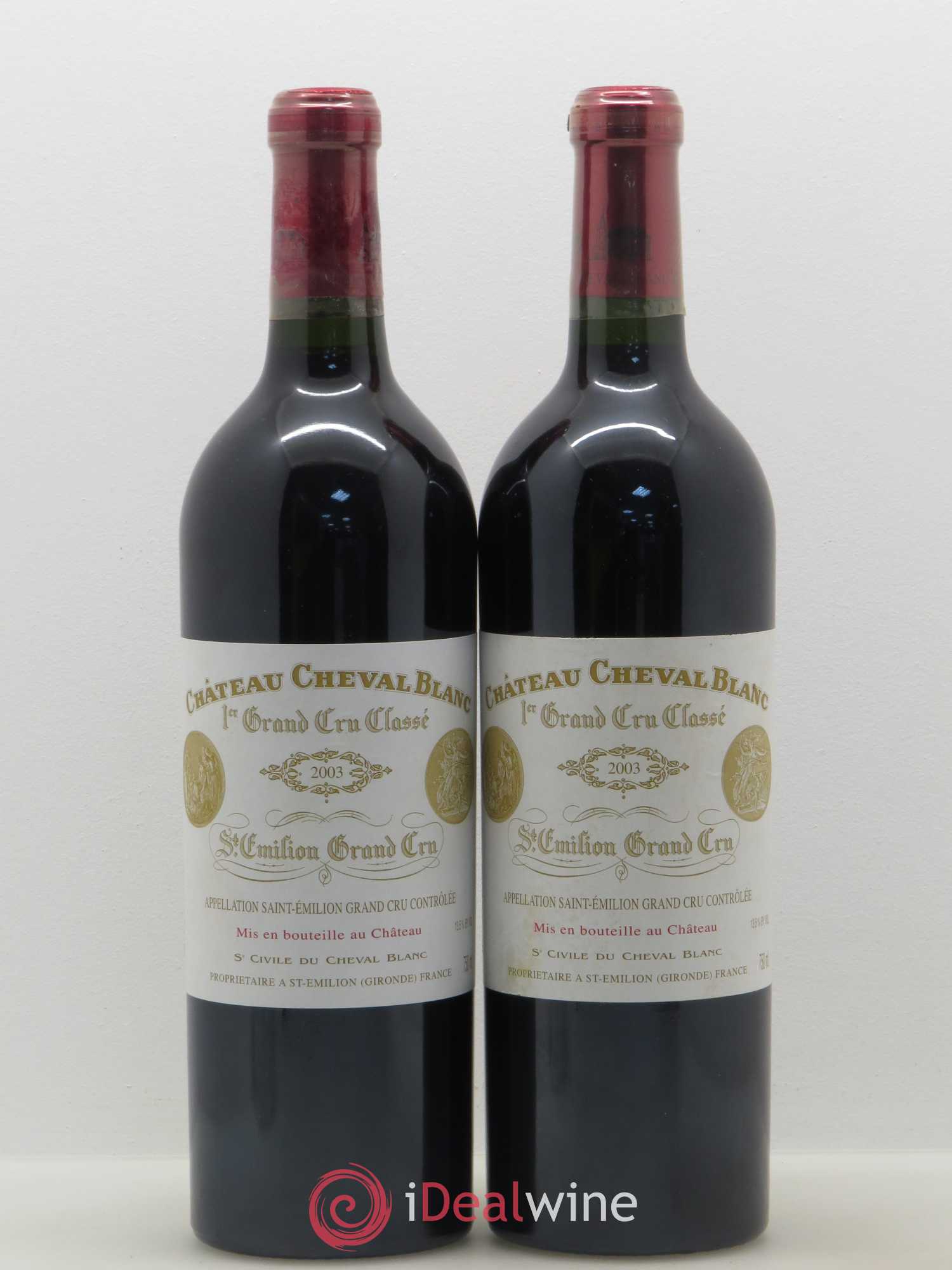 Château Cheval Blanc 1er Grand Cru Classé A 2003 - Lot de 2 bouteilles - 0