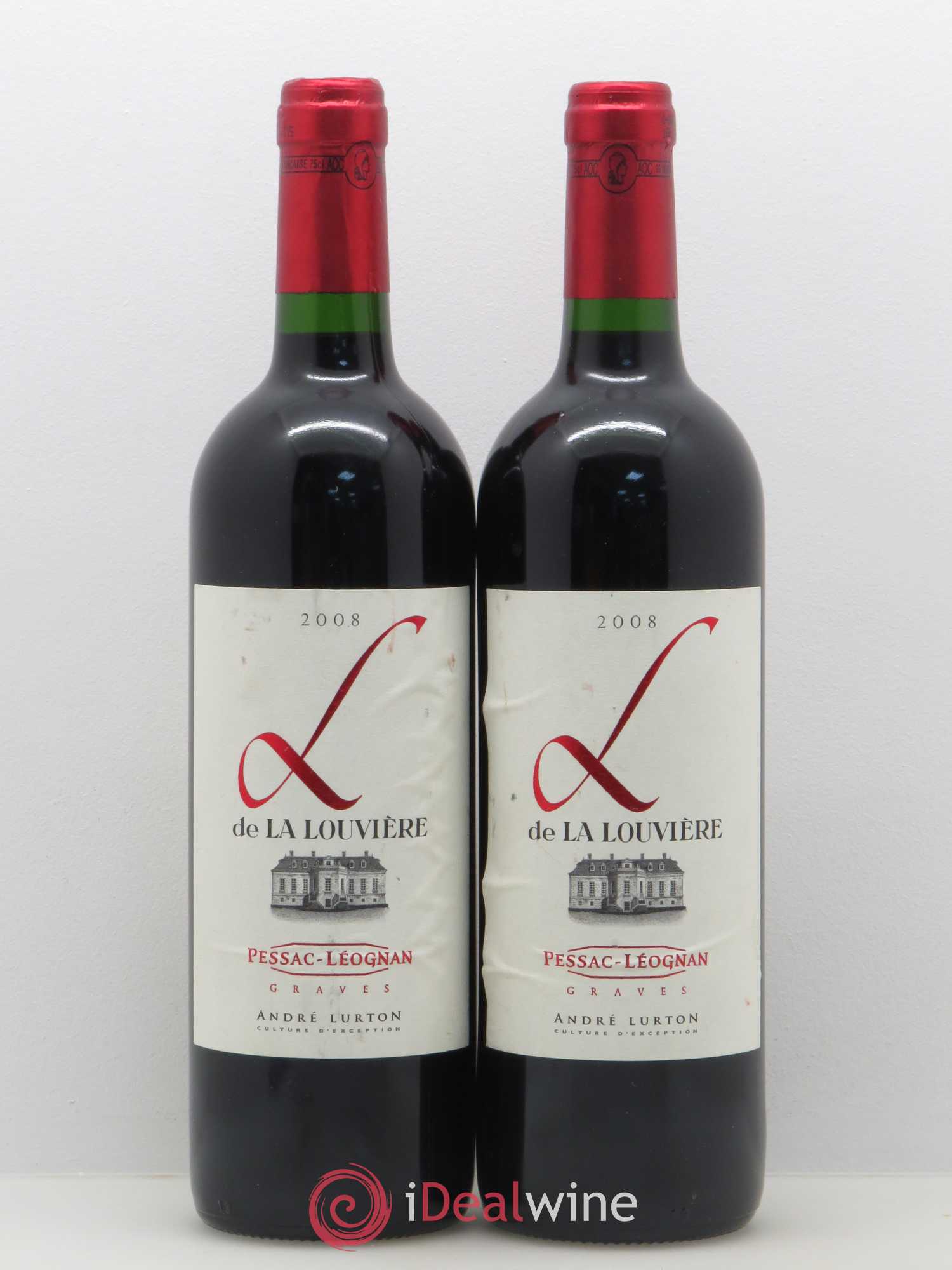 Pessac-Léognan L de la Louviere 2008 - Posten von 2 Flaschen - 0