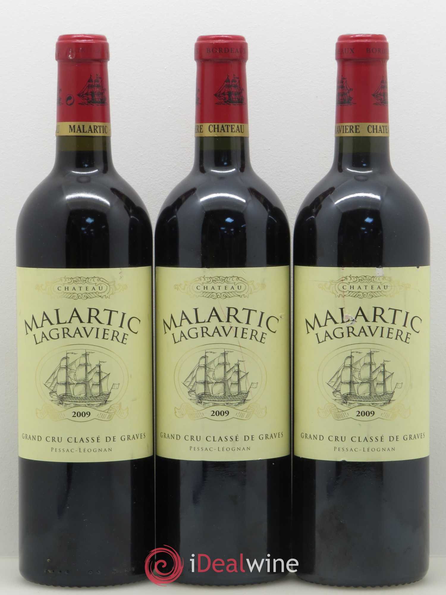 Château Malartic-Lagravière Cru Classé de Graves 2009 - Lot de 3 bouteilles - 0