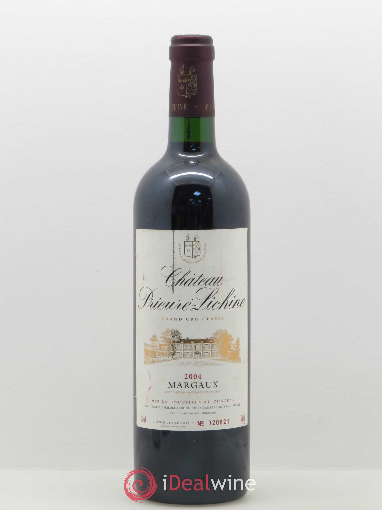 Château Prieuré Lichine 4ème Grand Cru Classé 2004 - Lot de 1 bouteille - 0