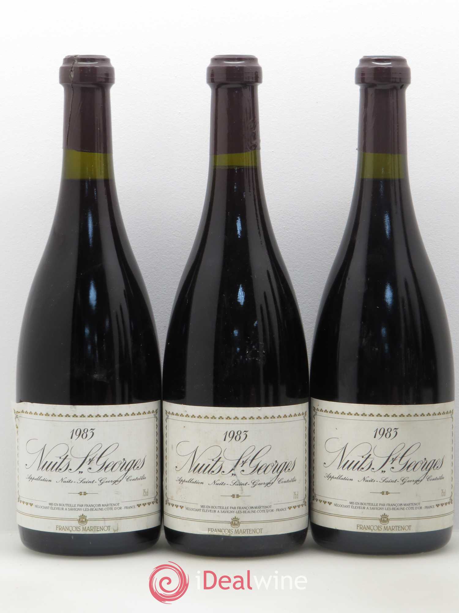 Nuits-Saint-Georges François Martenot 1983 - Lot de 6 bouteilles - 1