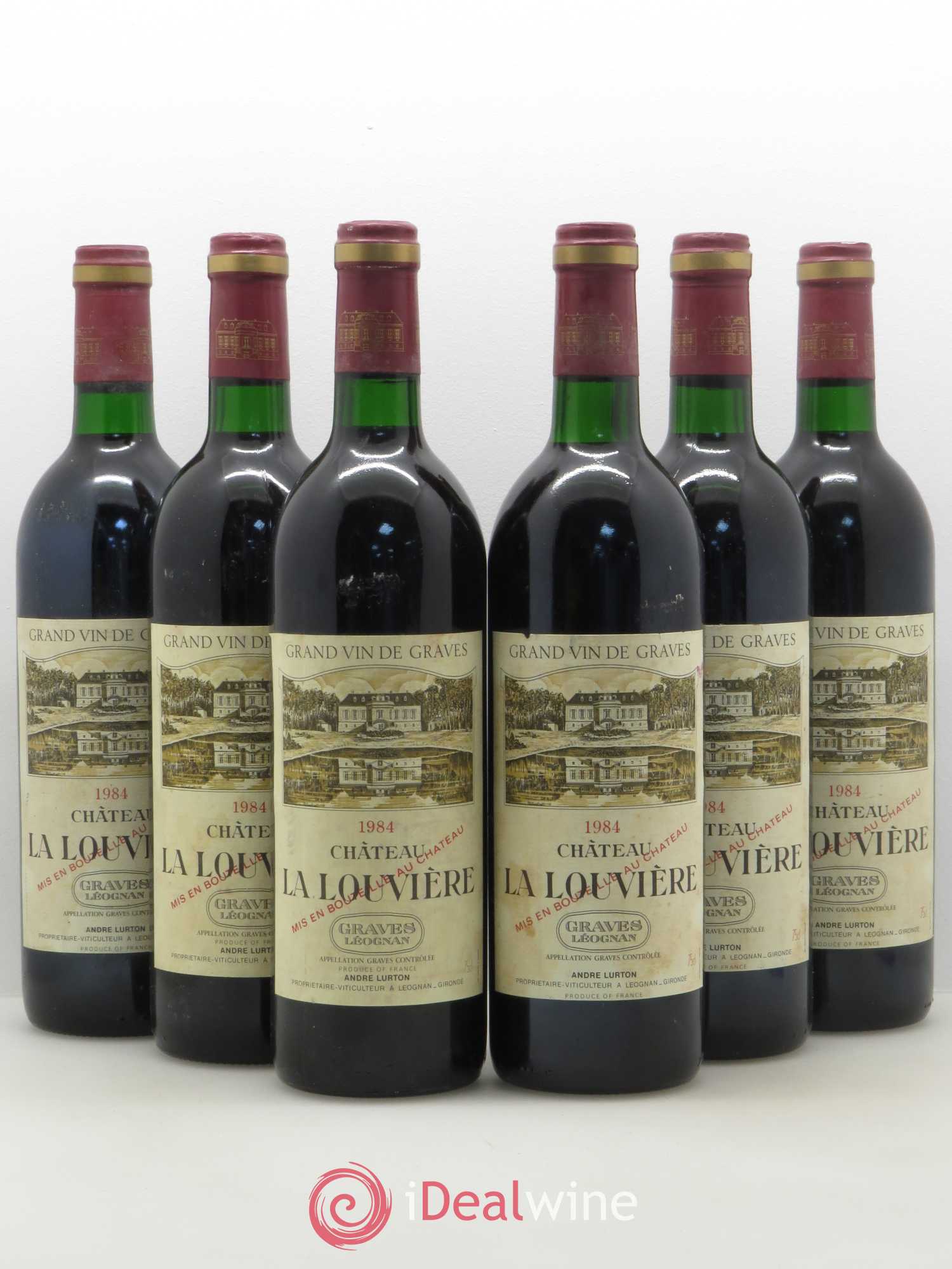 Château la Louvière 1984 - Lot de 6 bouteilles - 0