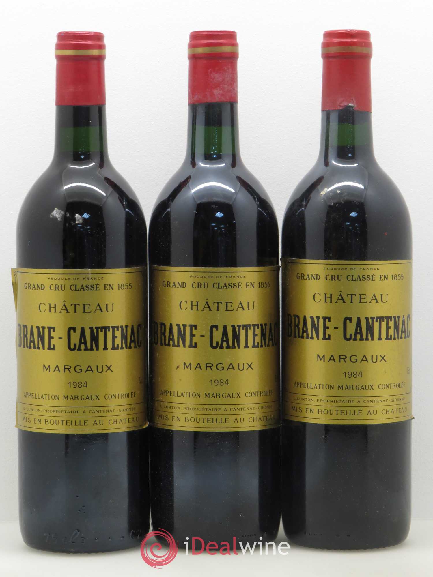 Château Brane Cantenac 2ème Grand Cru Classé 1984 - Lot de 3 bouteilles - 0
