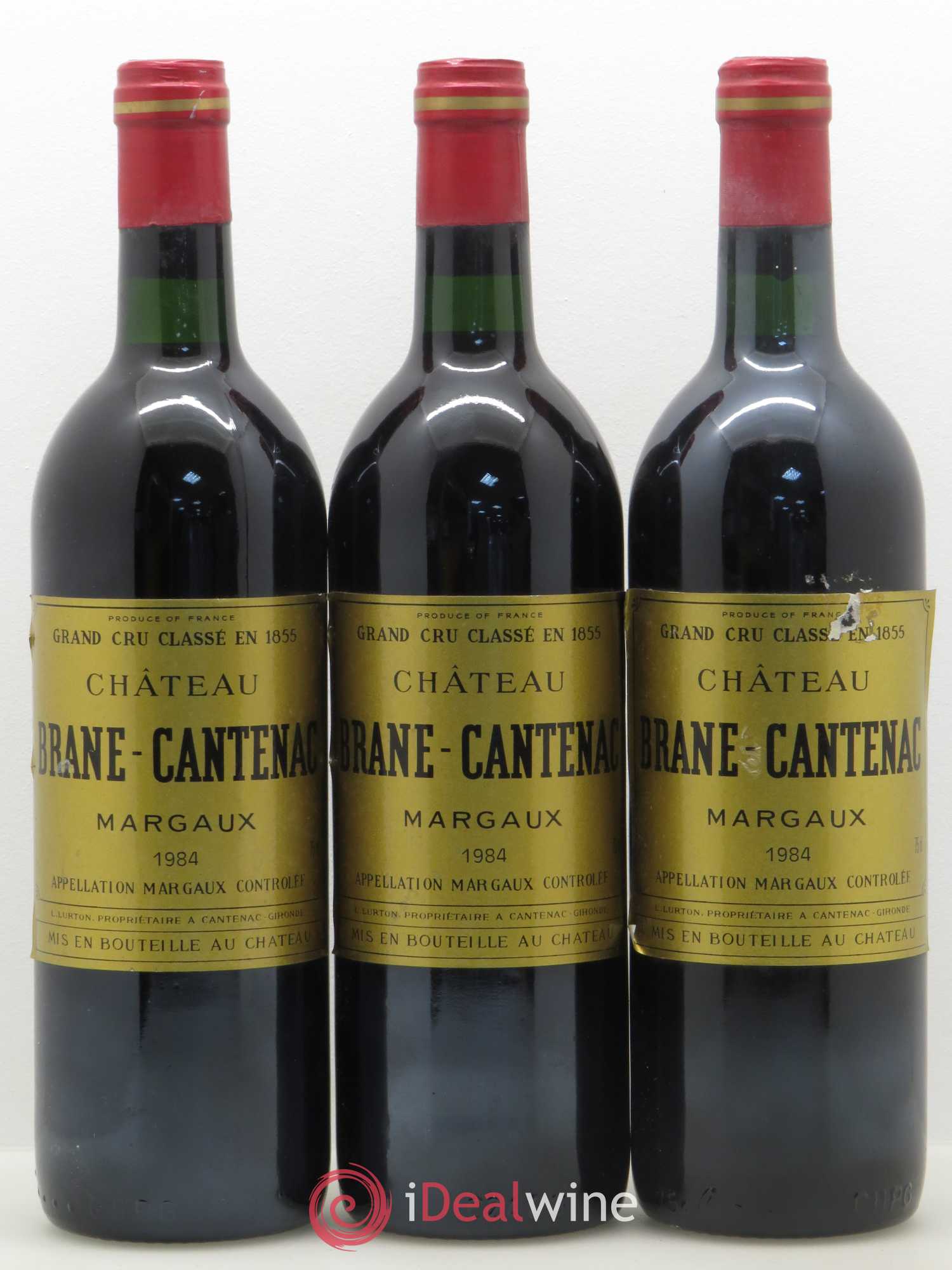 Château Brane Cantenac 2ème Grand Cru Classé 1984 - Lot de 3 bouteilles - 0