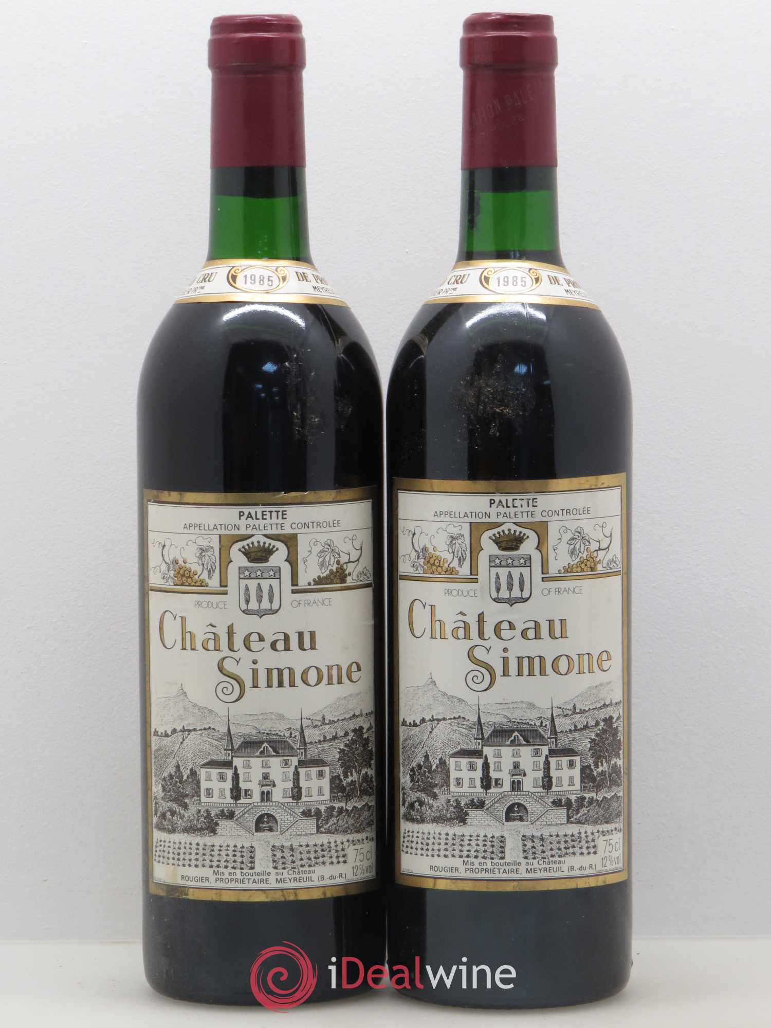 Palette Château Simone Famille Rougier 1985 - Lot de 2 bouteilles - 0