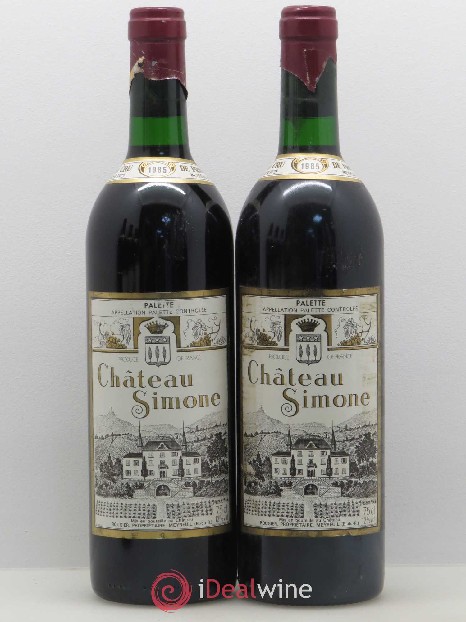 Palette Château Simone Famille Rougier 1985 - Lot de 2 bouteilles - 0