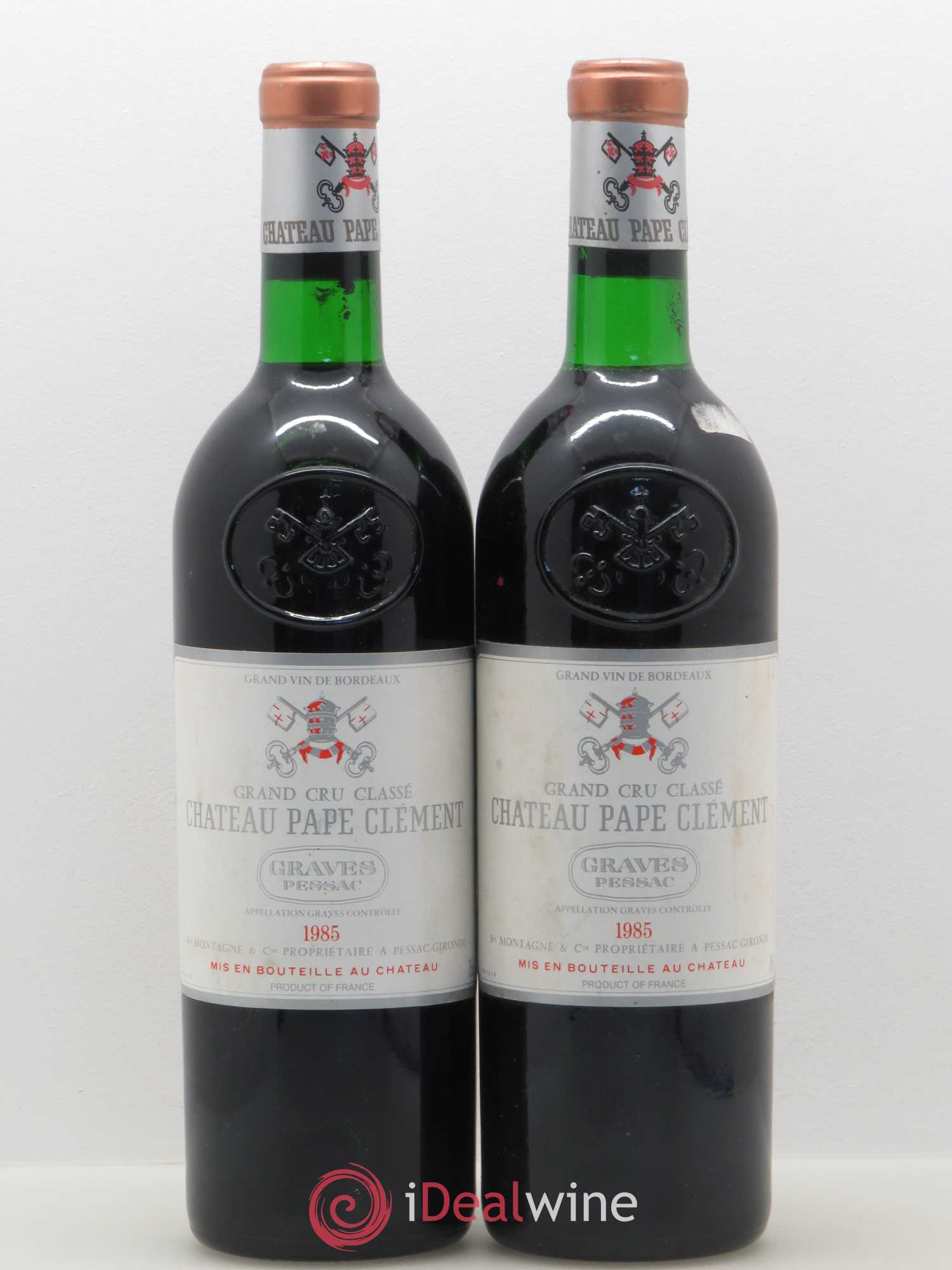Château Pape Clément Cru Classé de Graves 1985 - Lot de 2 bouteilles - 0