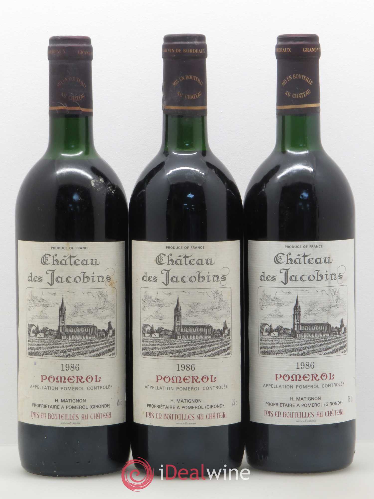 Château Clos des Jacobins Grand Cru Classé 1986 - Lot de 5 bouteilles - 1