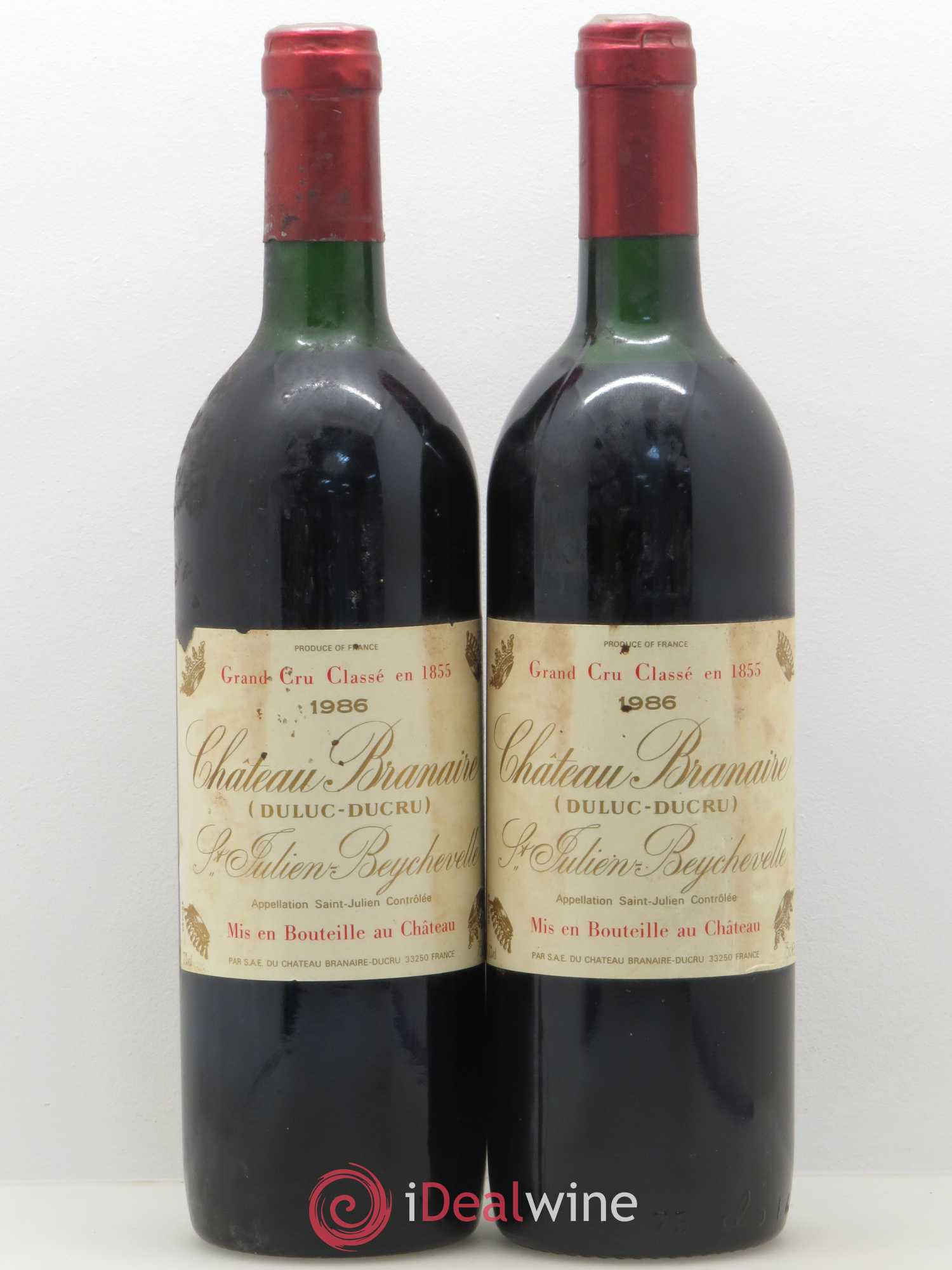 Château Branaire Ducru 4ème Grand Cru Classé 1986 - Lot de 5 bouteilles - 2