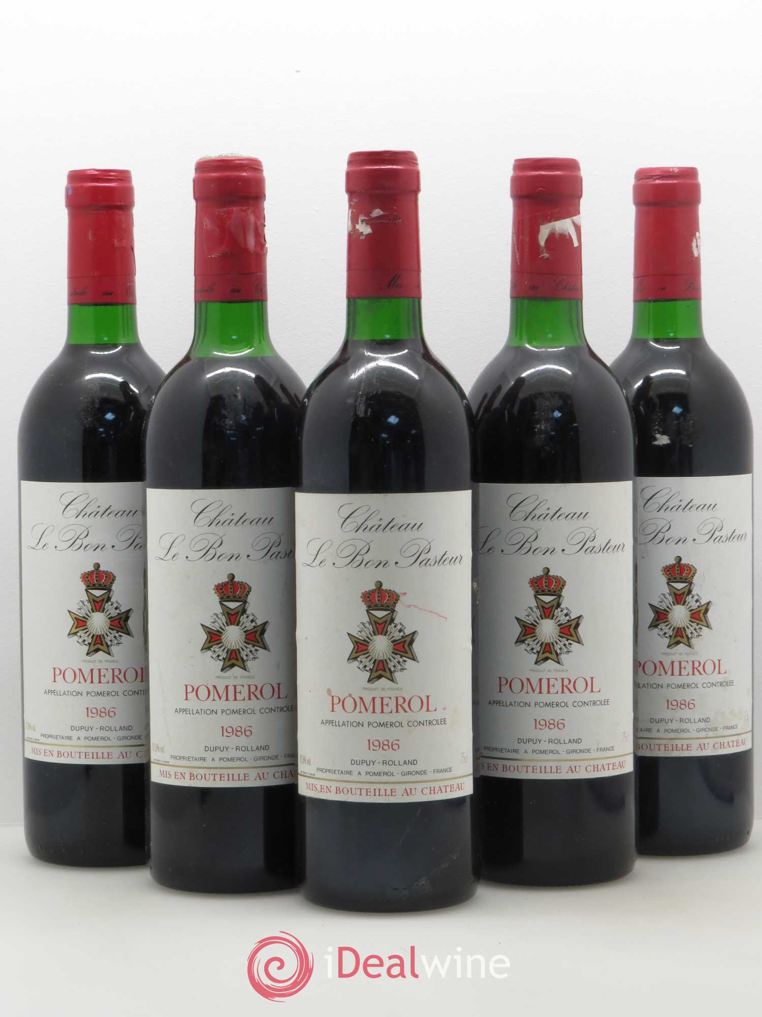 Château le Bon Pasteur 1986 - Lot de 5 bouteilles - 0
