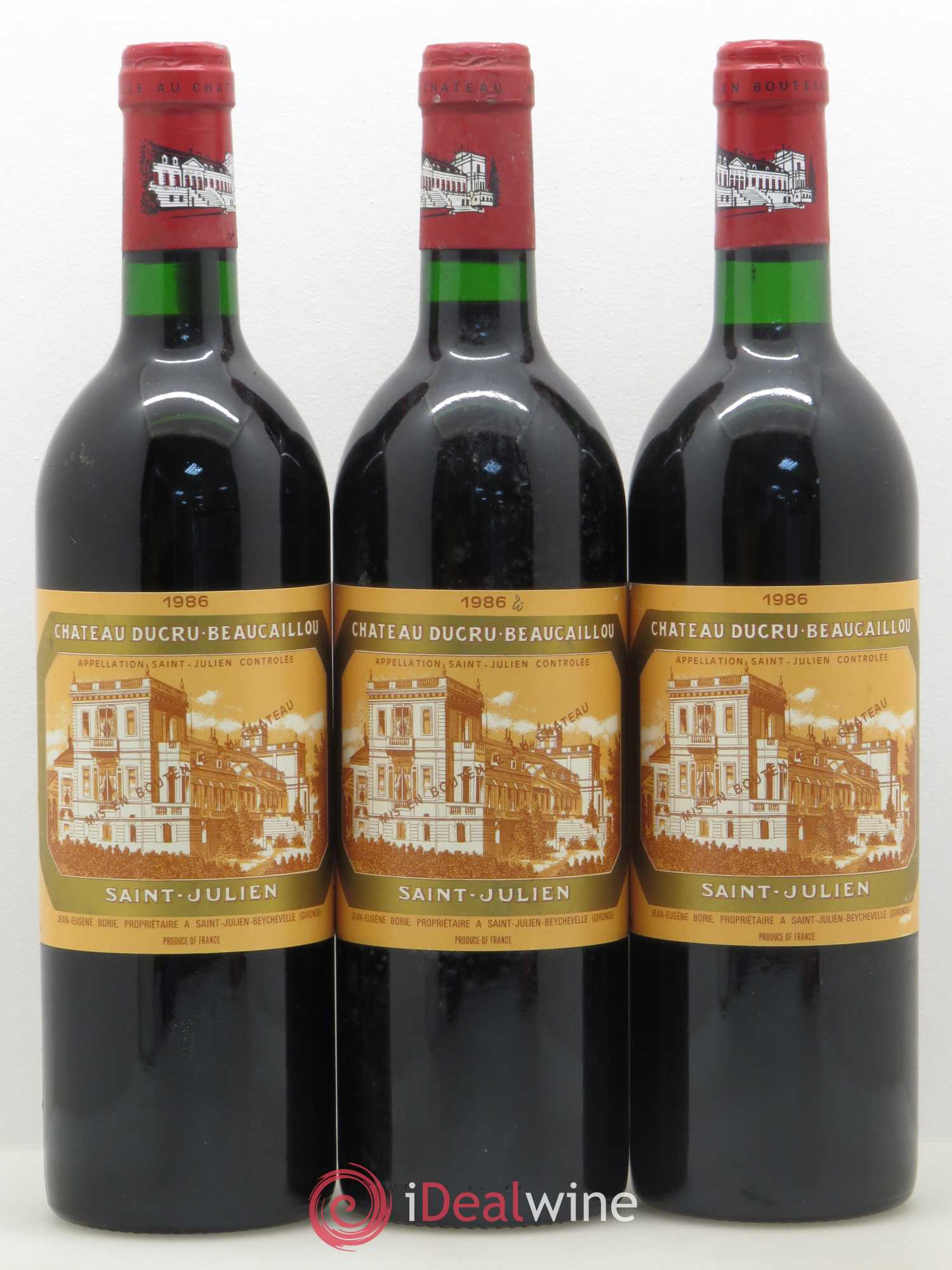 Château Ducru Beaucaillou 2ème Grand Cru Classé 1986 - Lot de 3 bouteilles - 0