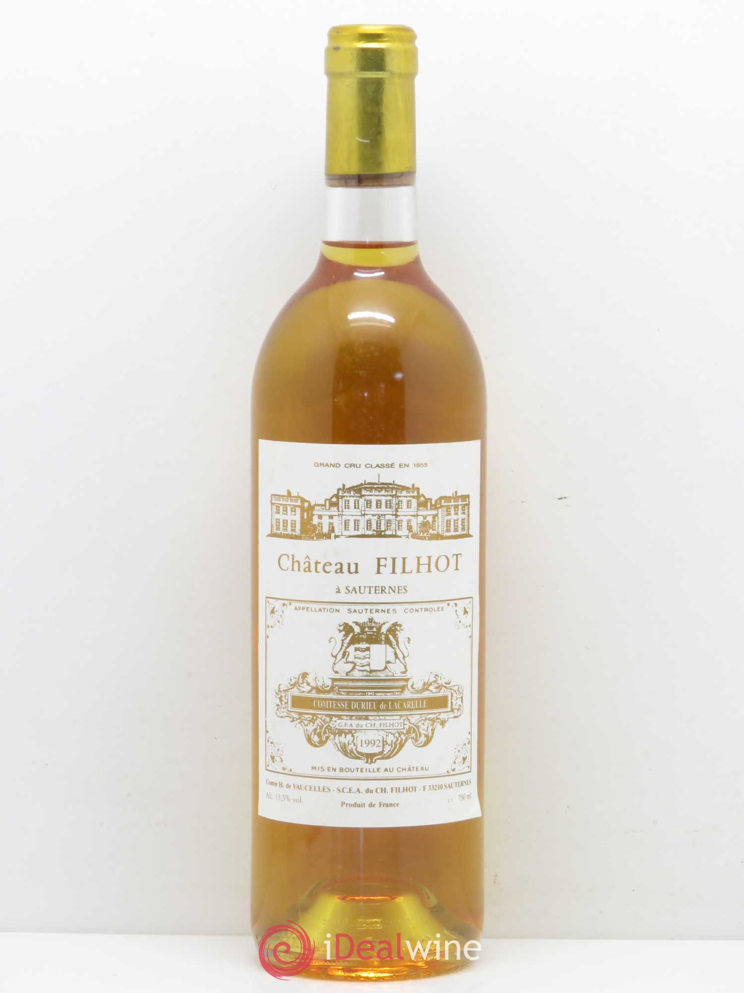 Château Filhot 2ème Grand Cru Classé (senza prezzo di riserva) 1992 - Lotto di 1 bottiglia - 0