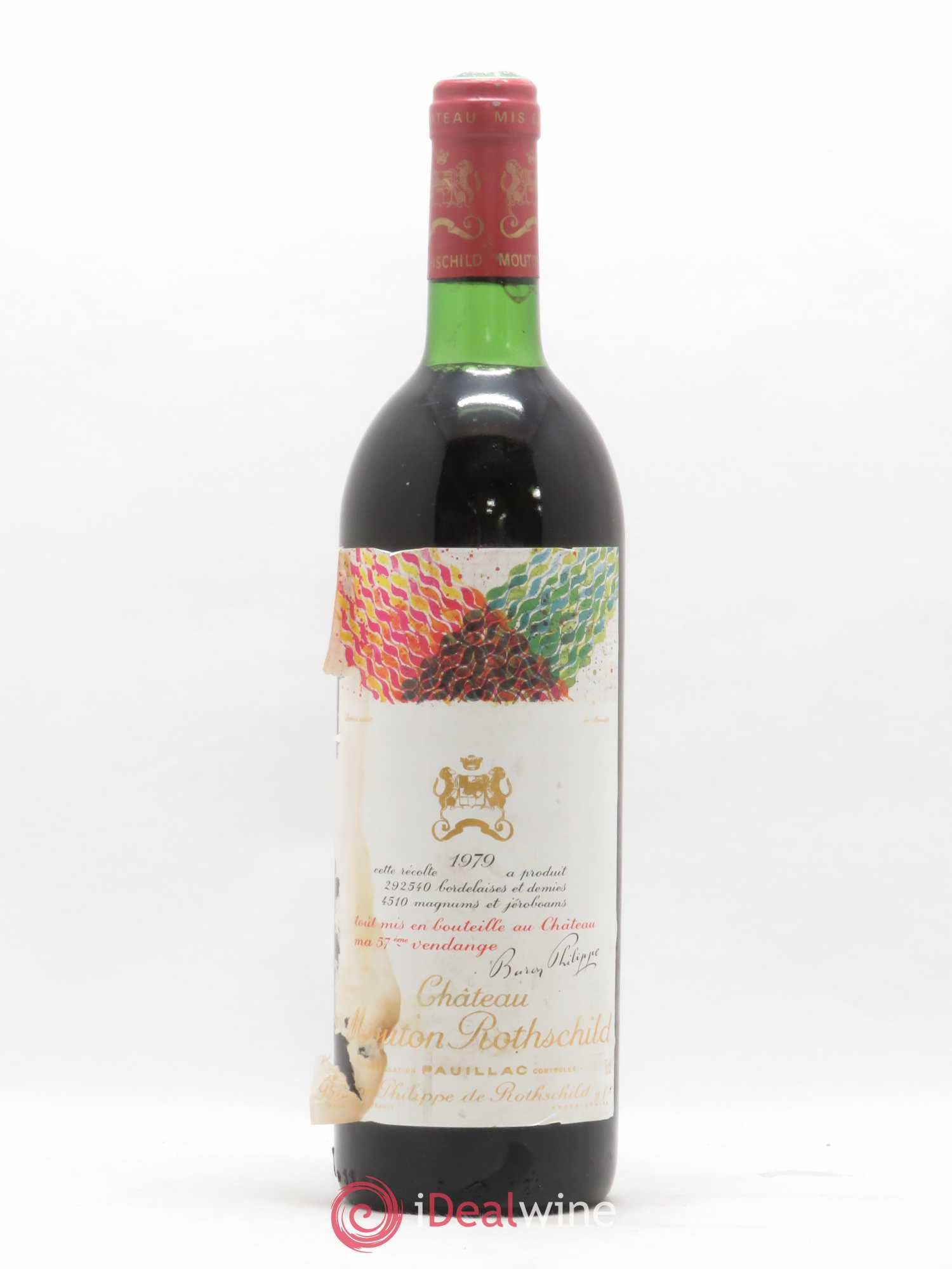 Château Mouton Rothschild 1er Grand Cru Classé 1979 - Lot de 1 bouteille - 0