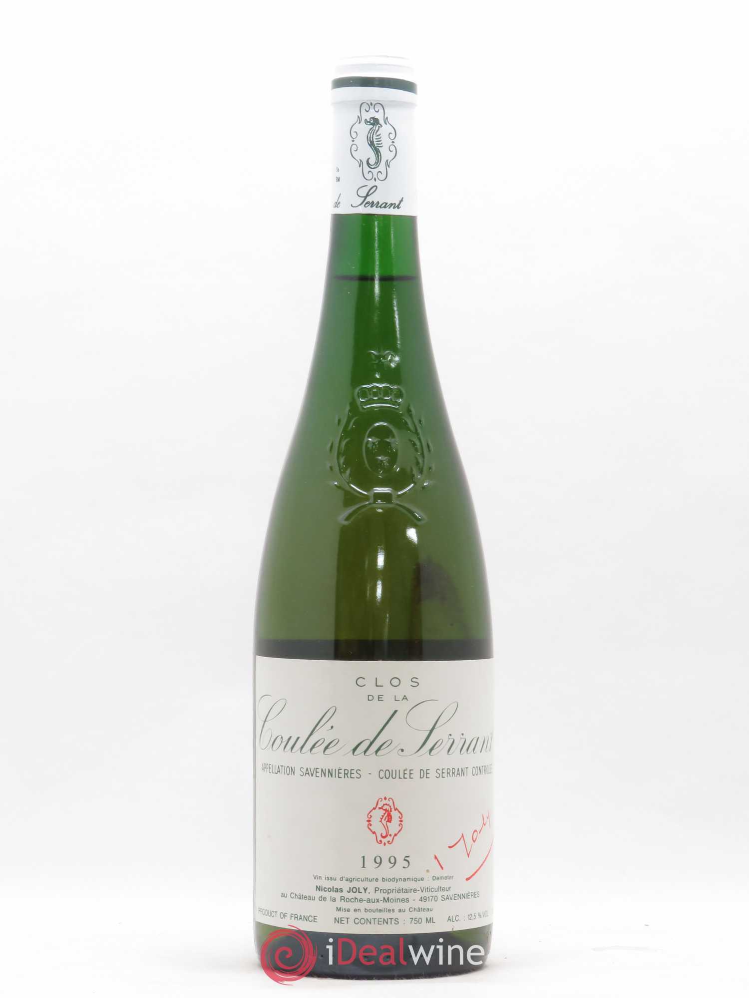 Savennières Clos de la Coulée de Serrant Vignobles de la Coulée de Serrant - Nicolas Joly 1995 - Lot de 1 bouteille - 0