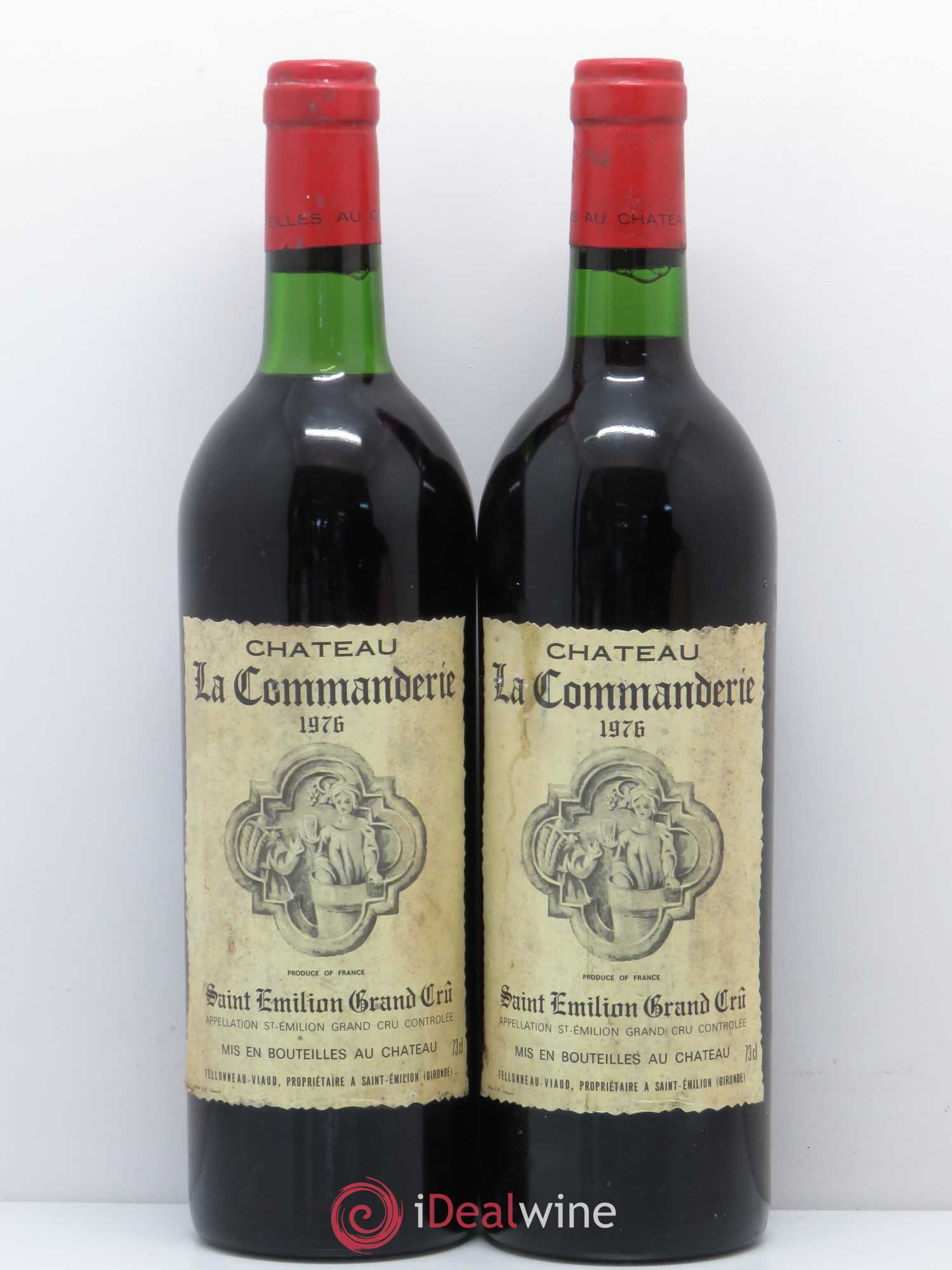 Château la Commanderie Grand Cru Classé 1976 - Lot de 2 bouteilles - 0