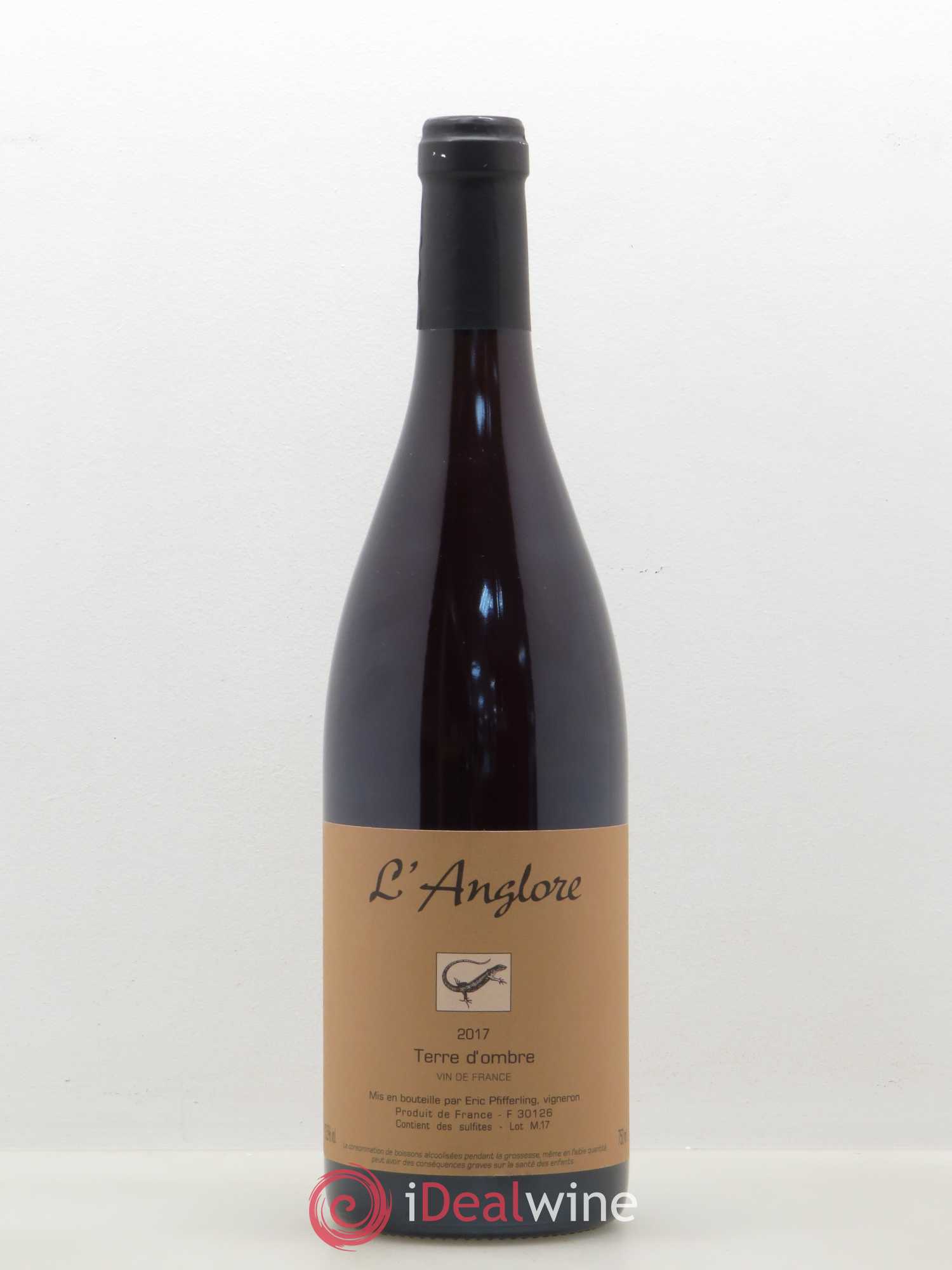 Vin de France Terre d'Ombre L'Anglore 2017 - Lot de 1 bouteille - 0
