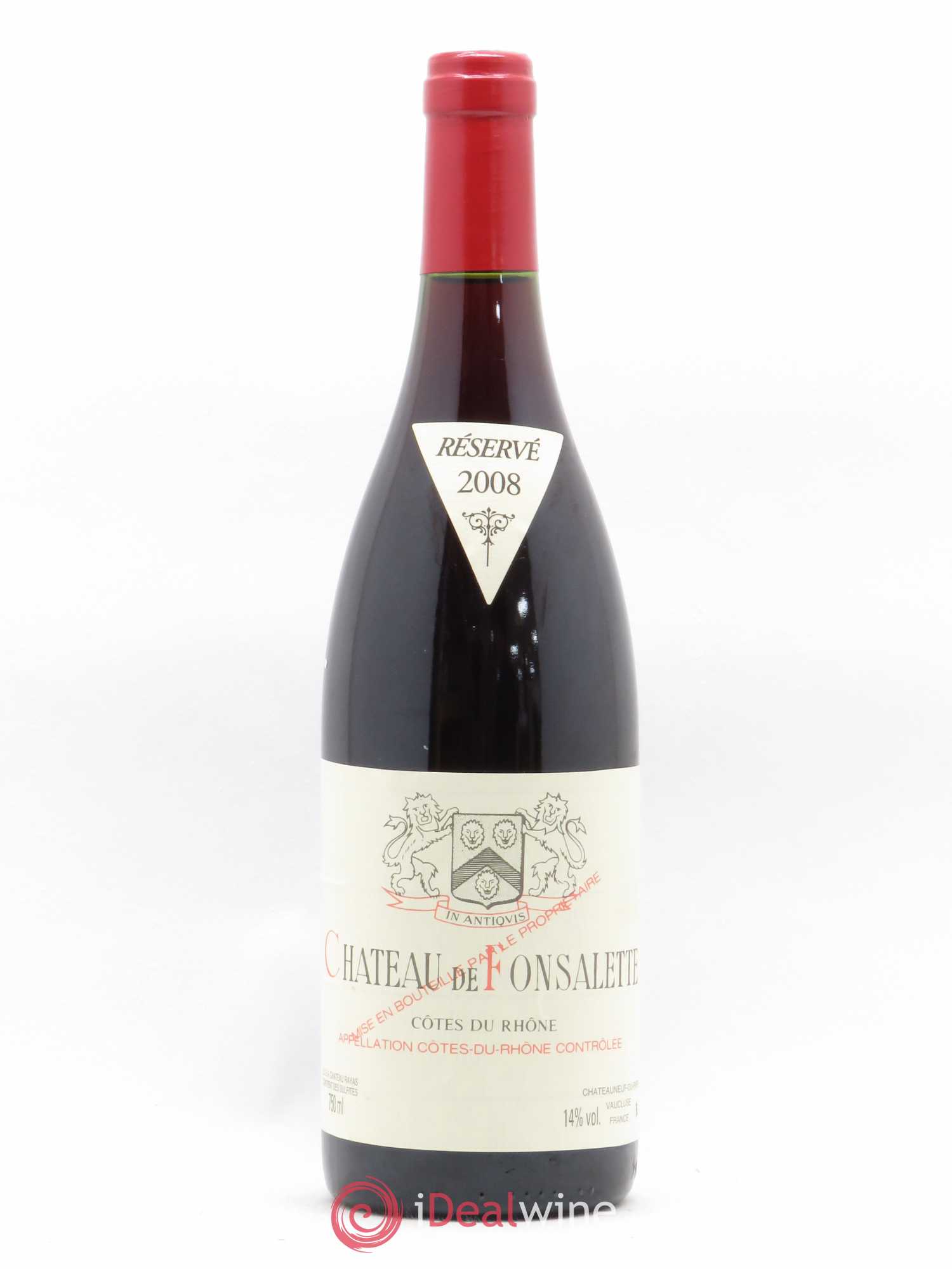 Côtes-du-Rhône Château de Fonsalette Emmanuel Reynaud 2008 - Lot de 1 bouteille - 0