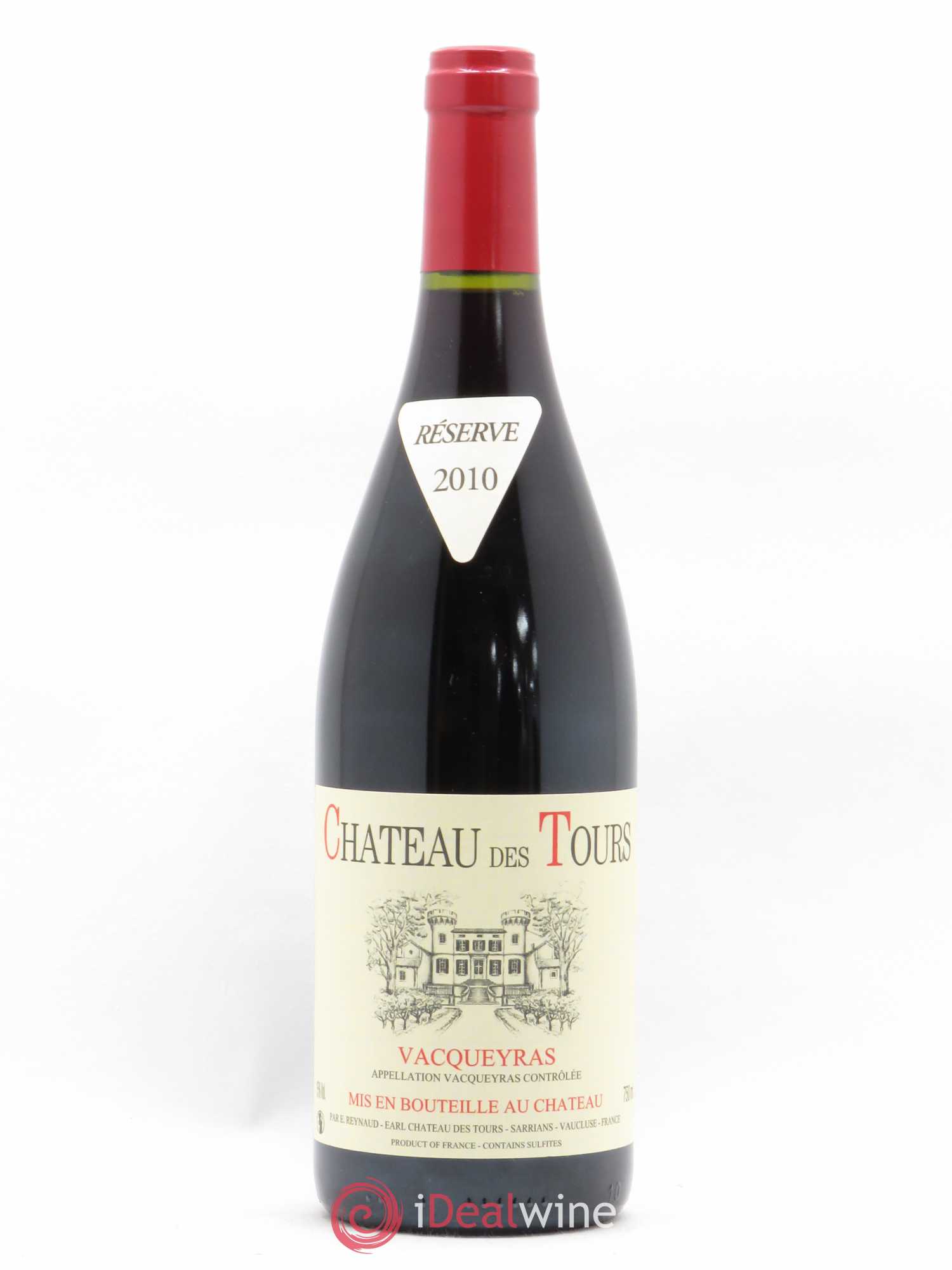 Vacqueyras Château des Tours Emmanuel Reynaud 2010 - Lot de 1 bouteille - 0