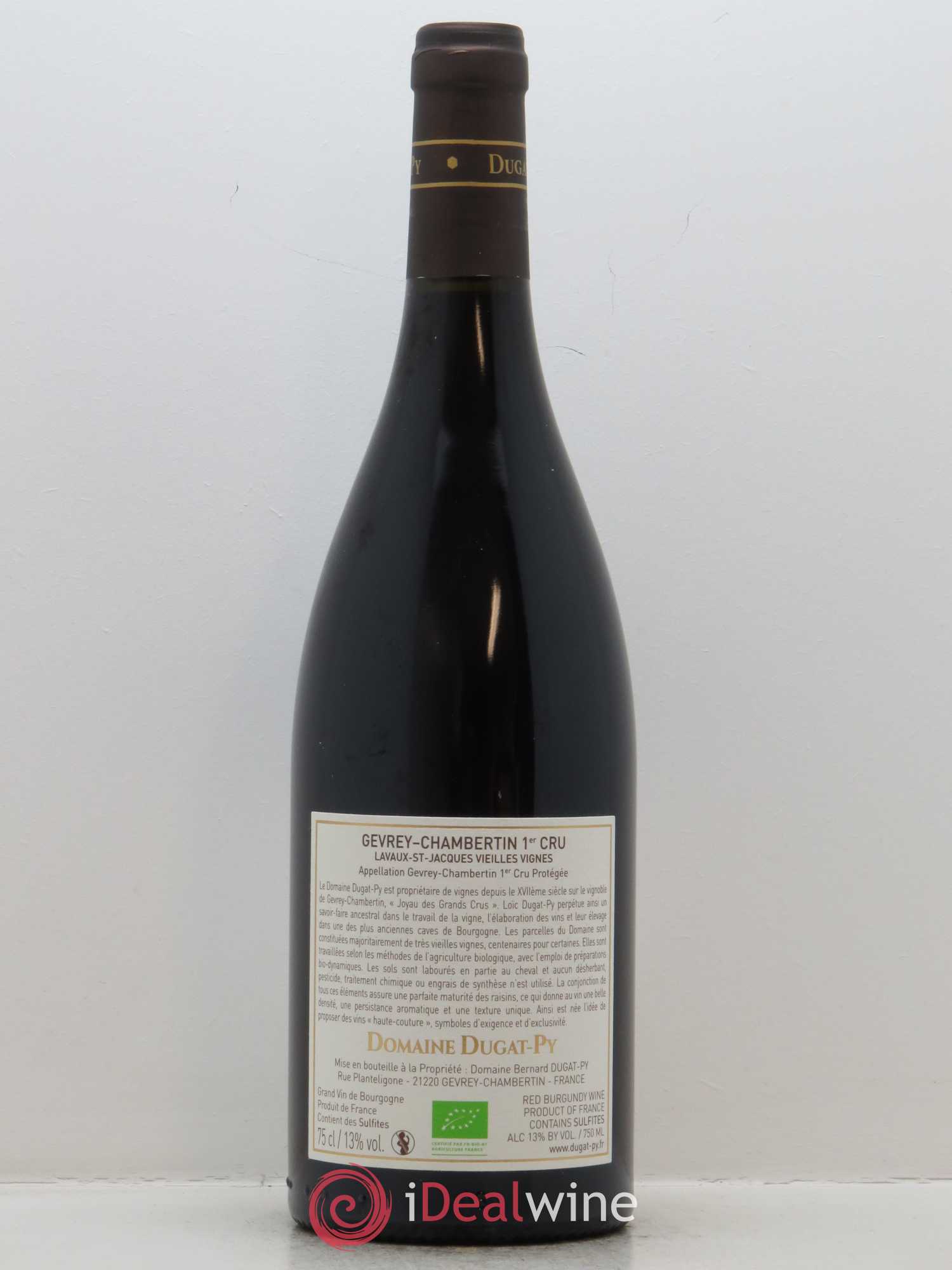 Gevrey-Chambertin 1er Cru Lavaux Saint Jacques Dugat-Py 2016 - Lot de 1 bouteille - 1