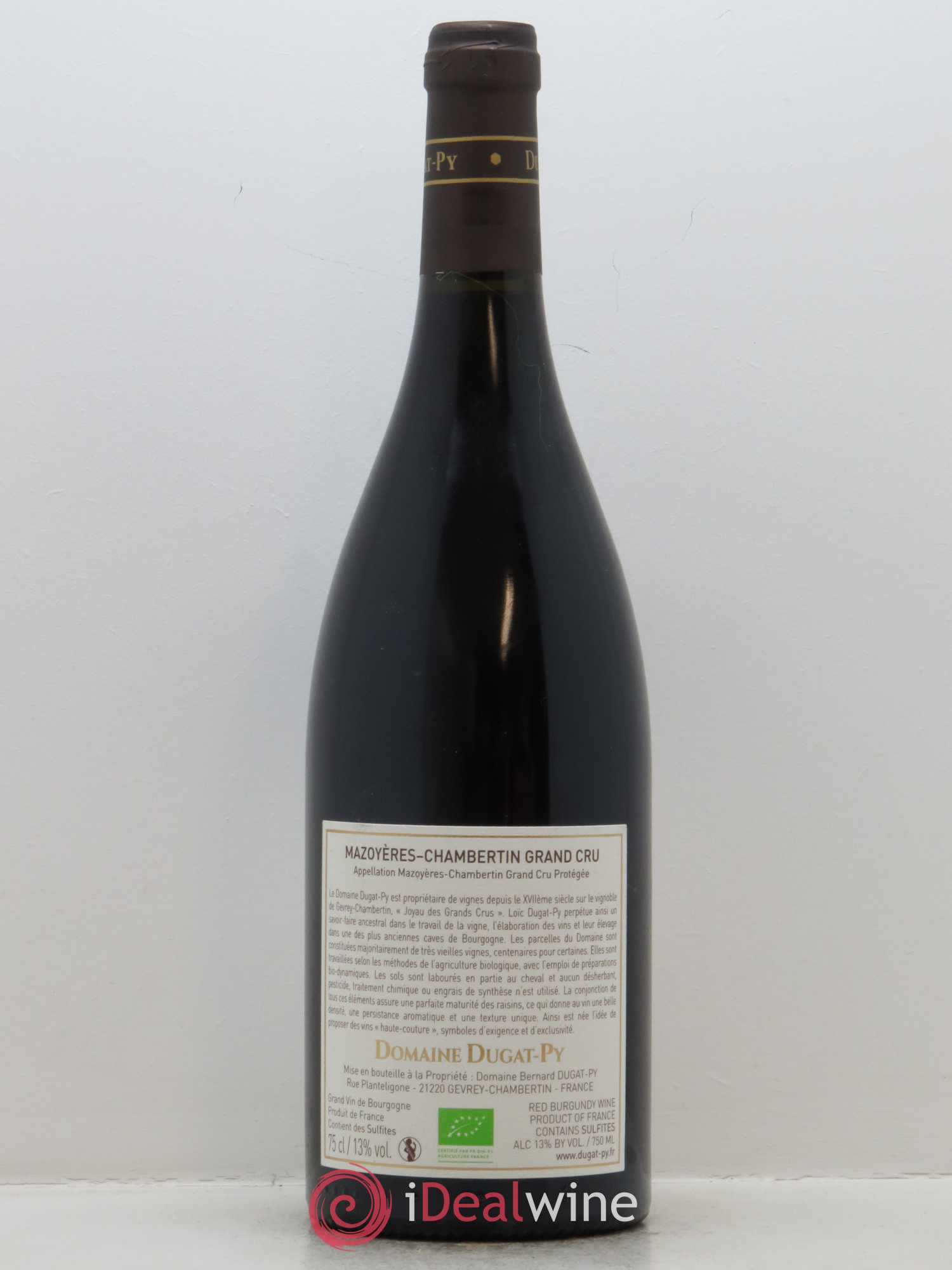 Mazoyères-Chambertin Grand Cru Dugat-Py 2016 - Lot de 1 bouteille - 1