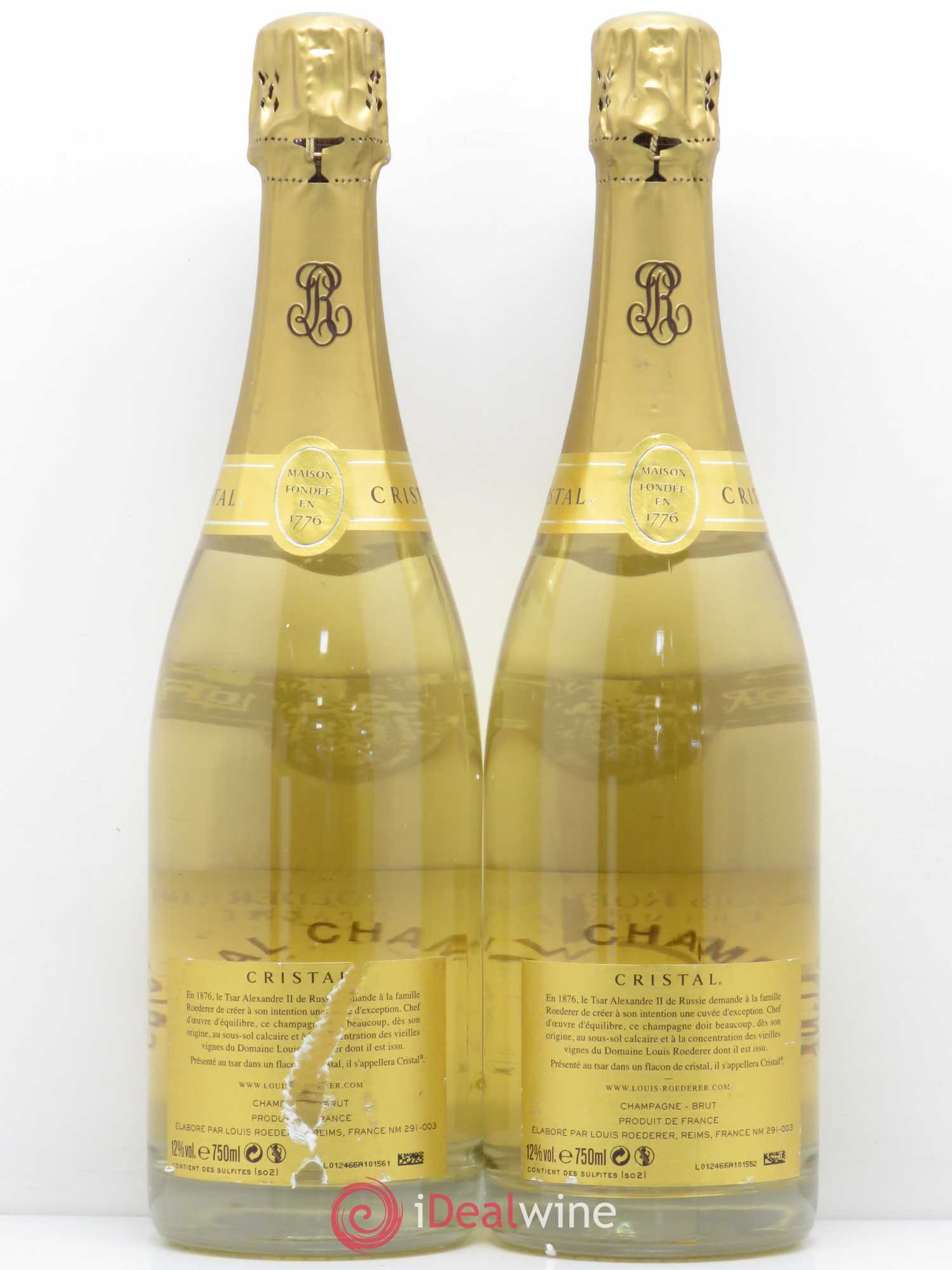 Cristal Louis Roederer 2008 - Lot de 2 bouteilles - 1