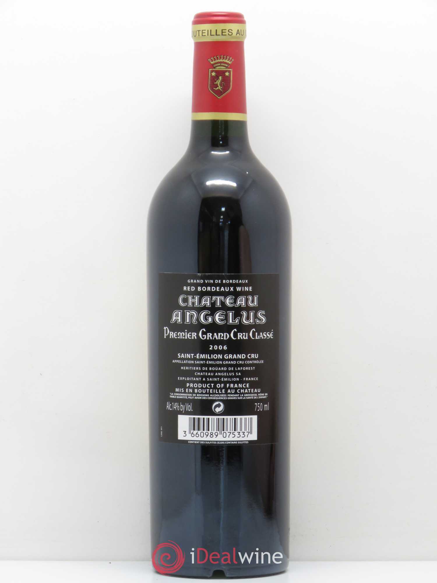 Château Angélus 1er Grand Cru Classé A 2006 - Lot de 1 bouteille - 1