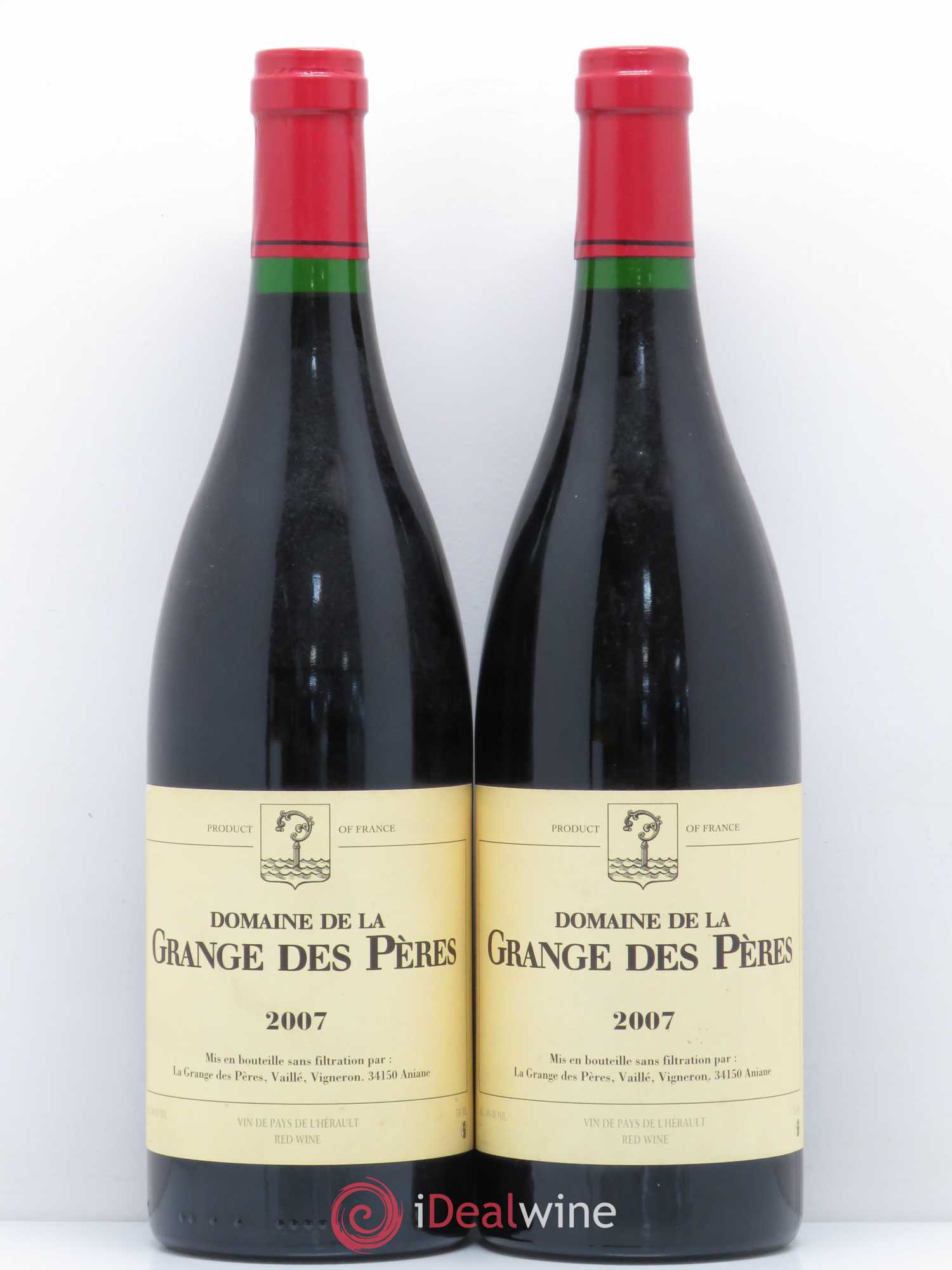 Pays d'Hérault Grange des Pères Laurent Vaillé 2007 - Lot de 2 bouteilles - 0