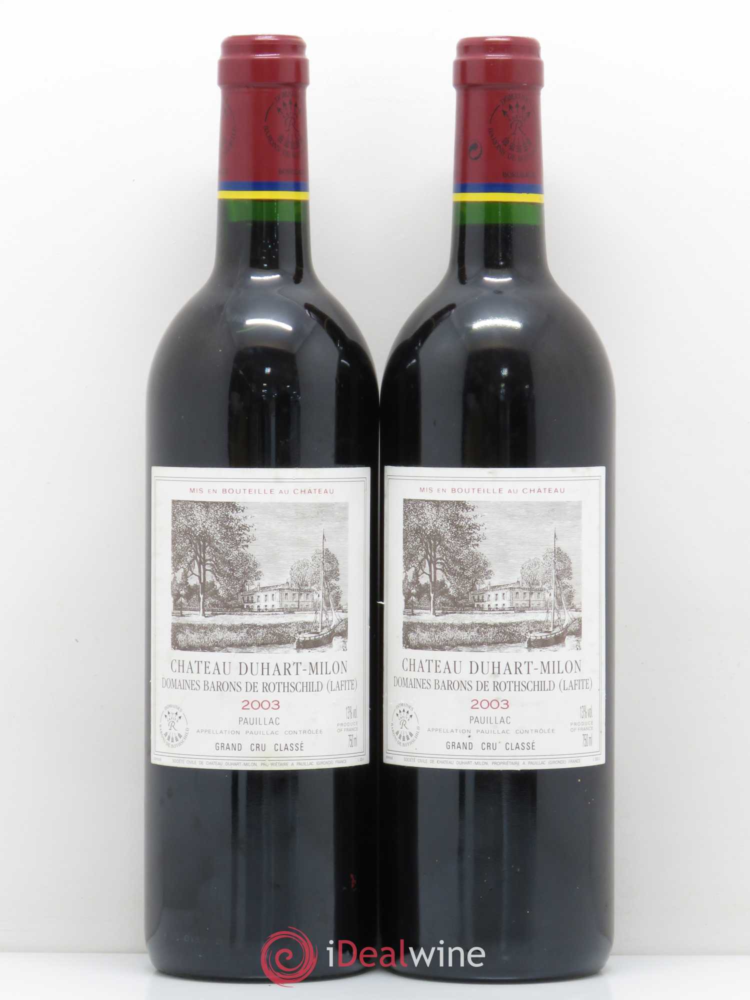 Château Duhart-Milon 4ème Grand Cru Classé 2003 - Lot de 2 bouteilles - 0