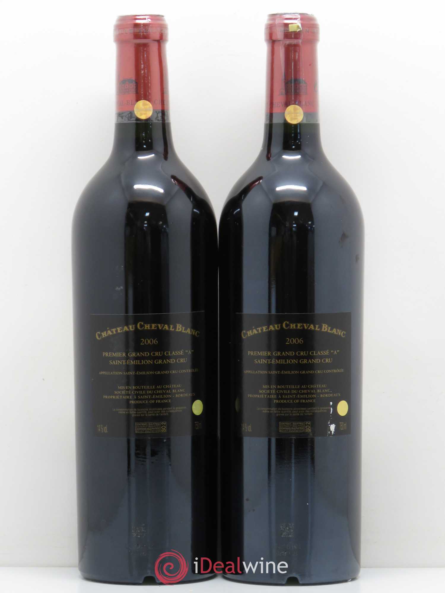 Château Cheval Blanc 1er Grand Cru Classé A 2006 - Lot de 2 bouteilles - 1