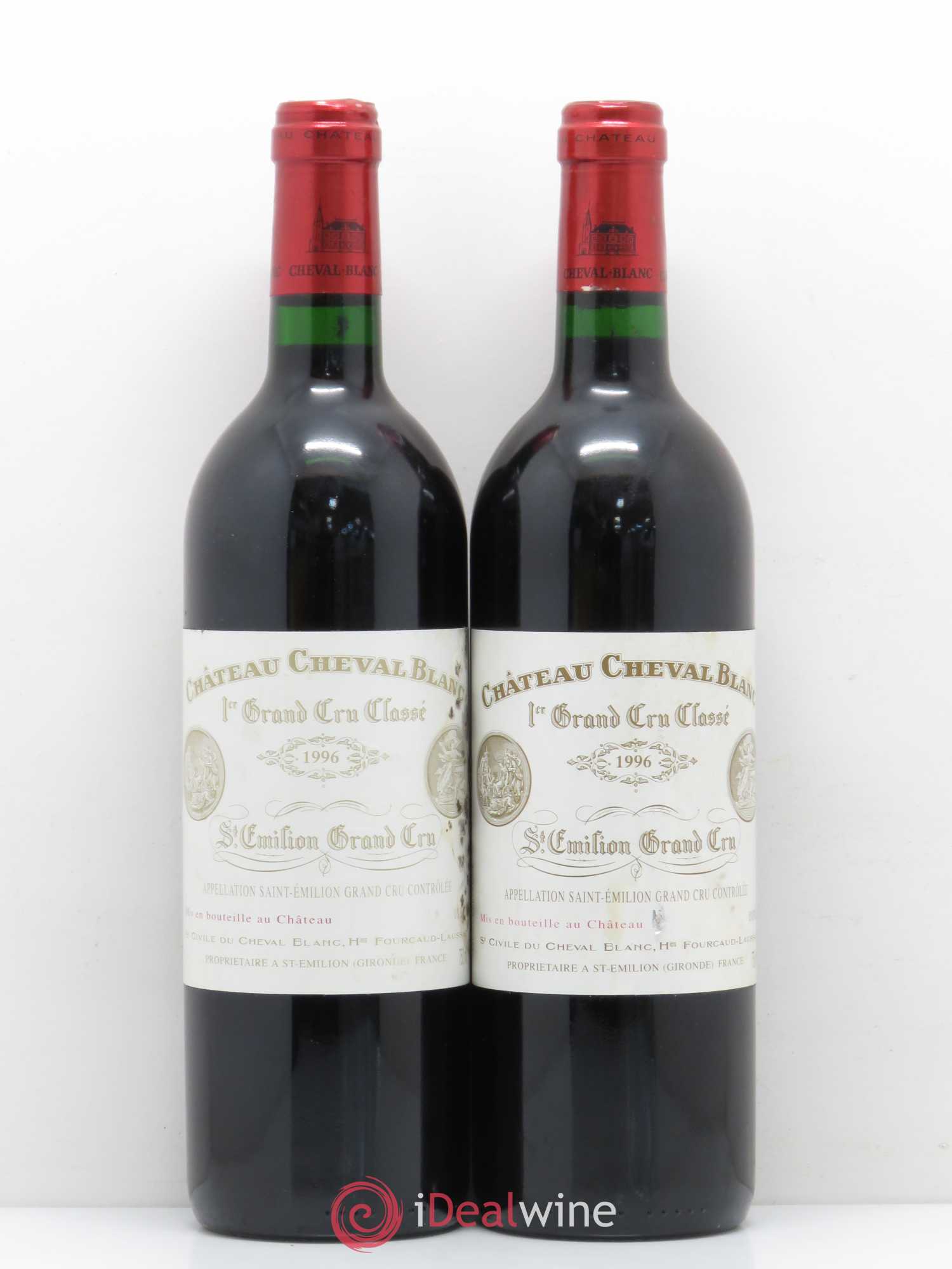 Château Cheval Blanc 1er Grand Cru Classé A 1996 - Lot de 2 bouteilles - 0